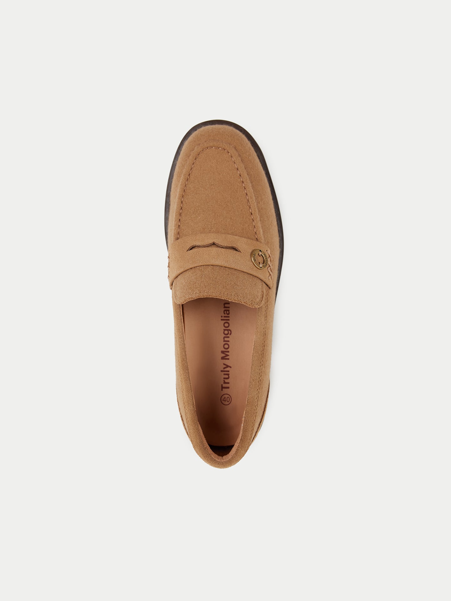 Mocassins unisexes en cachemire couleur marron | GOBI Cashmere