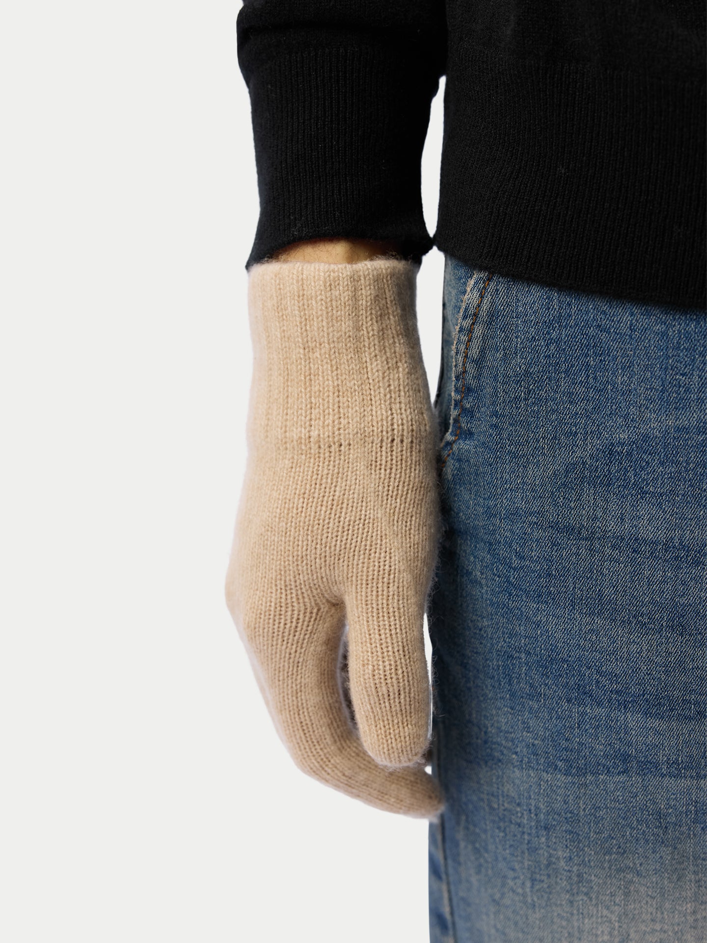 Gants Classiques en Cachemire pour l’Hiver couleur beige | GOBI Cashmere