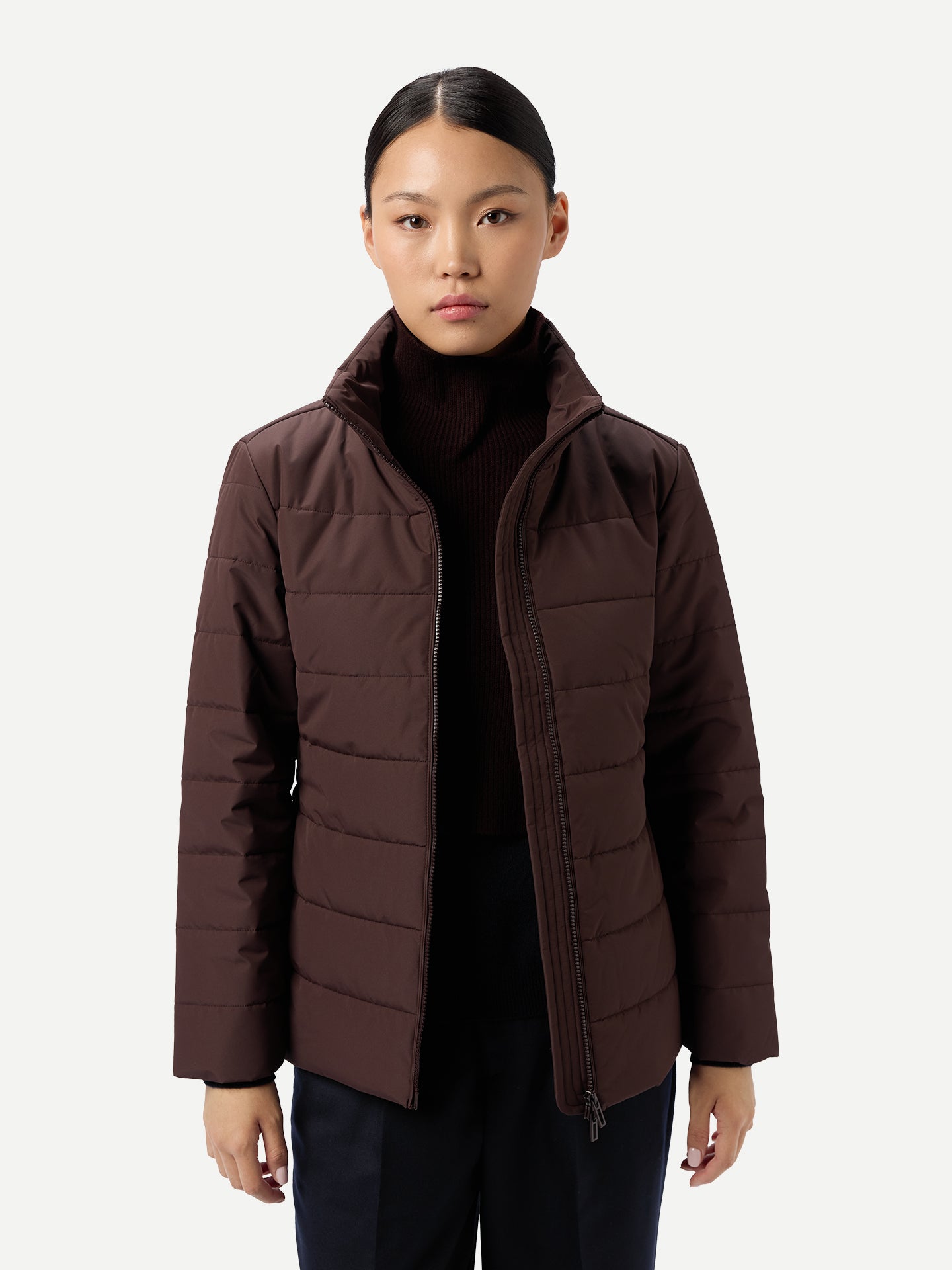 Veste d’hiver CashmereTECH femme couleur marron  | GOBI Cashmere