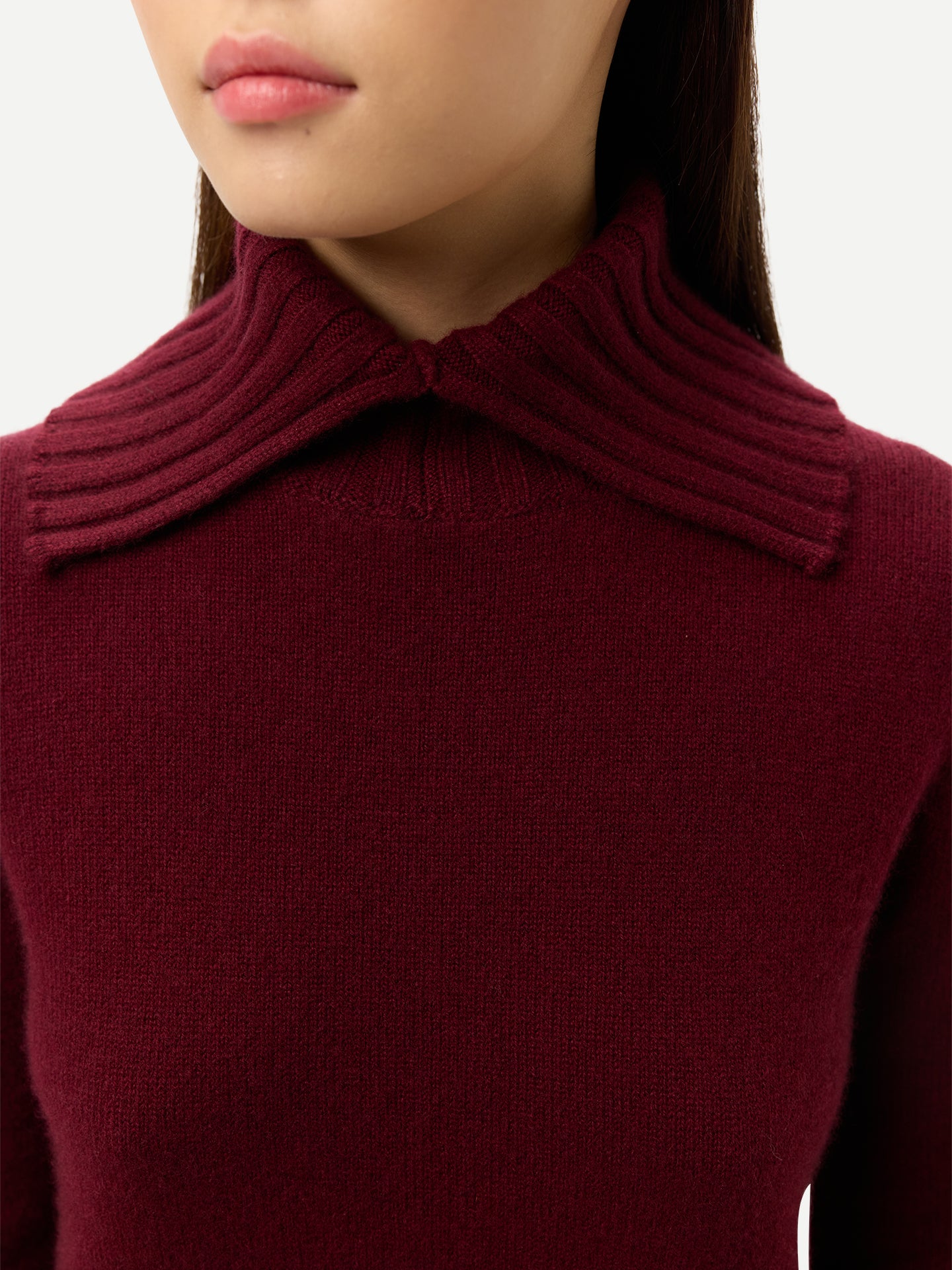 Pull en Cachemire à Col Roulé Replié