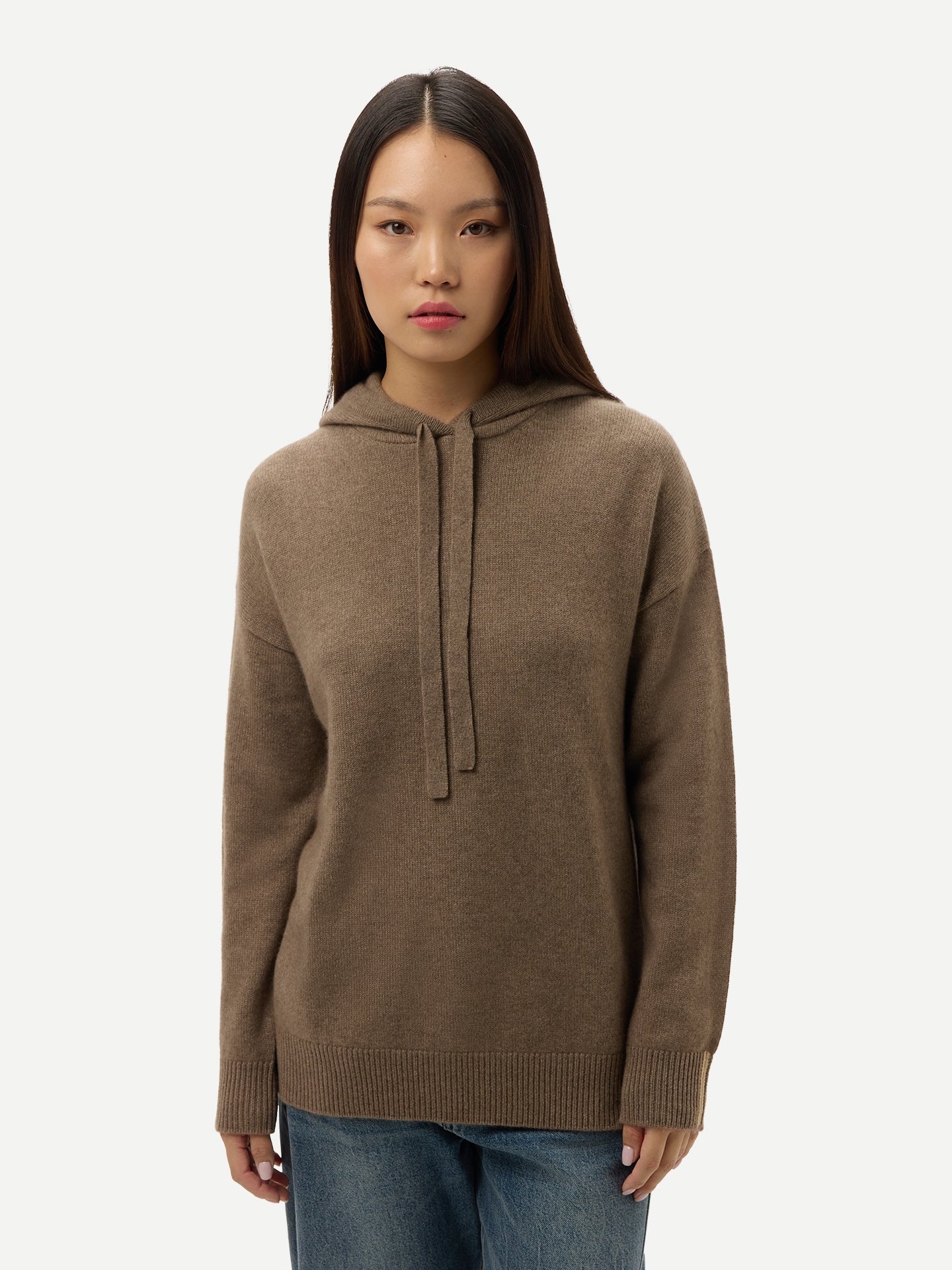 Pull à capuche en cachemire couleur taupe - GOBI Cashmere - Sports Décontractés