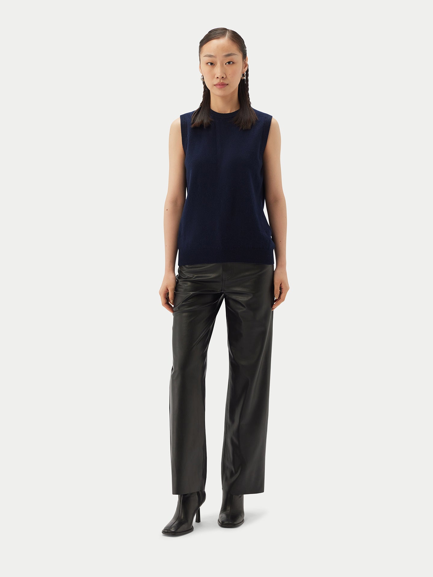 Gilet col rond en cachemire Essentiel pour femmes