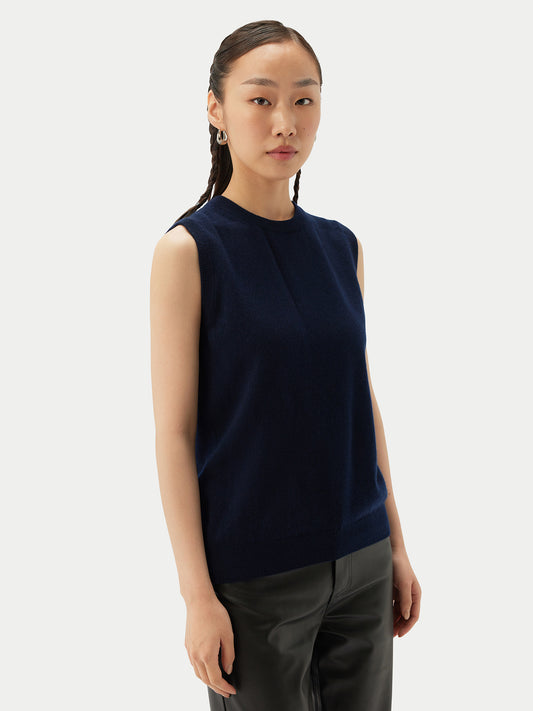 Gilet col rond en cachemire Essentiel pour femmes