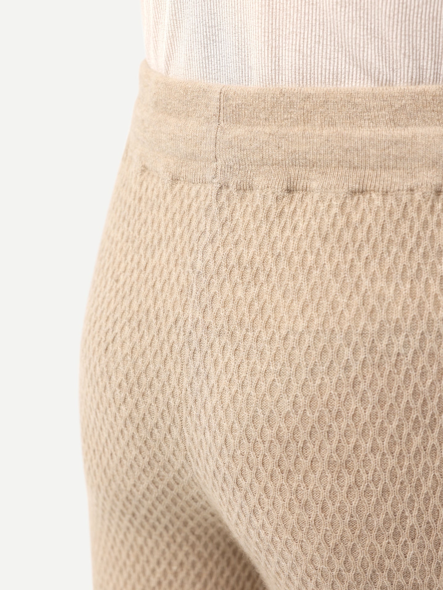Pantalon en cachemire coupe classique Taupe - Gobi Cashmere
