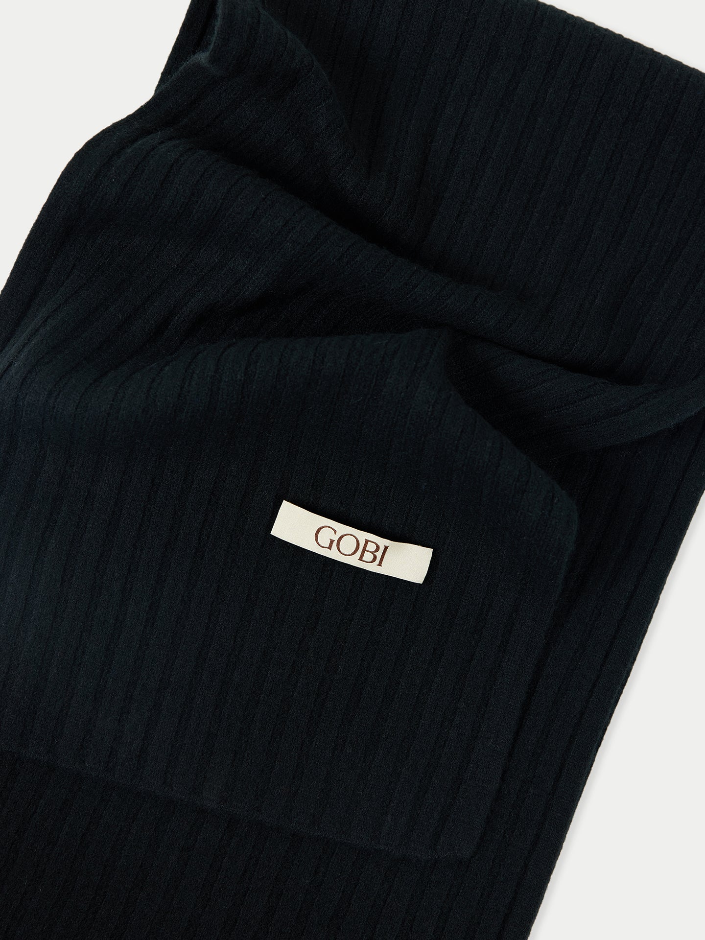 Écharpe en mongol 100% cachemire côtelé | GOBI Cashmere