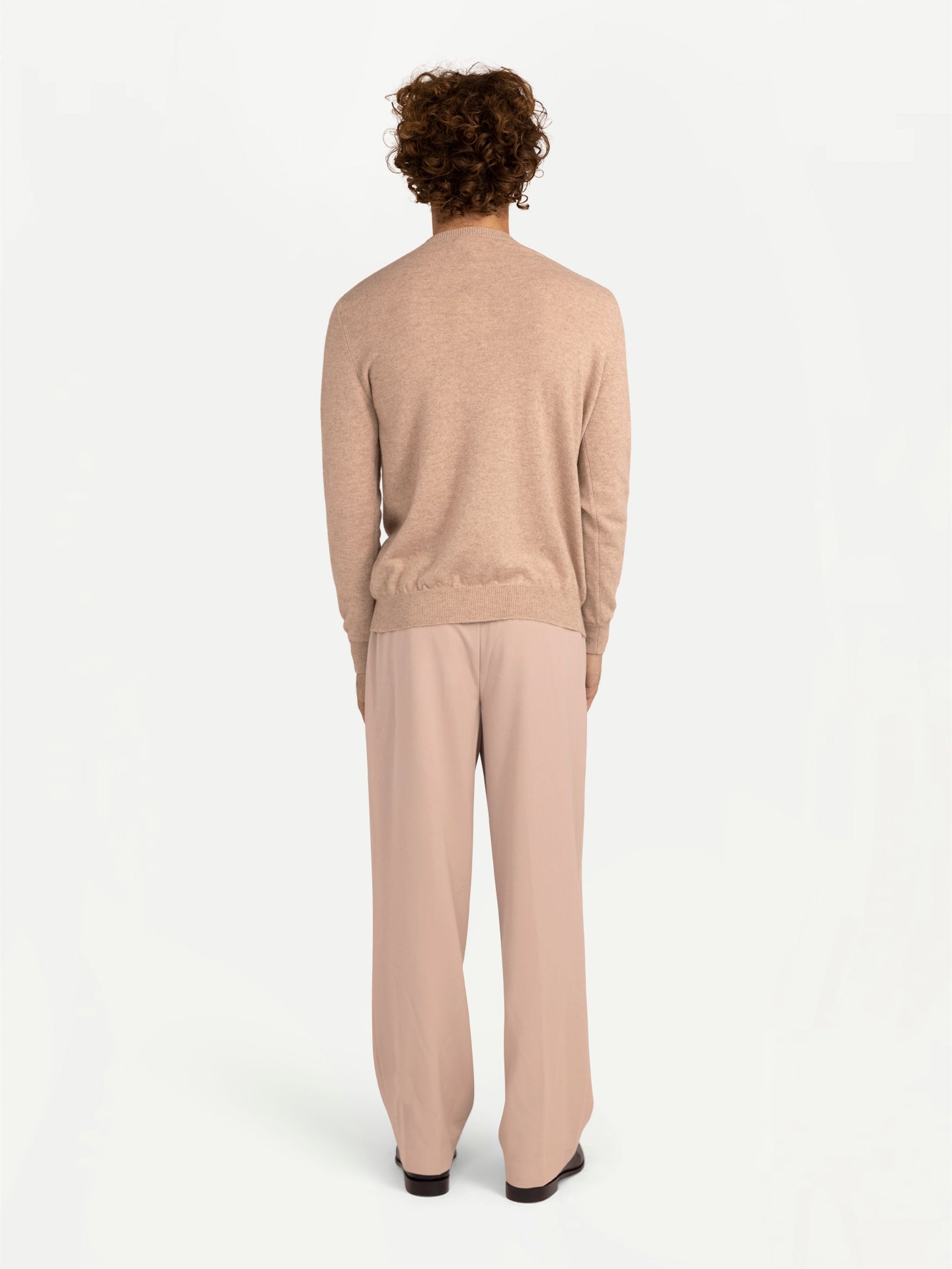 GOBI Cashmere Pull à col ras du cou Giorgio Spina Taupe - Gobi Cashmere