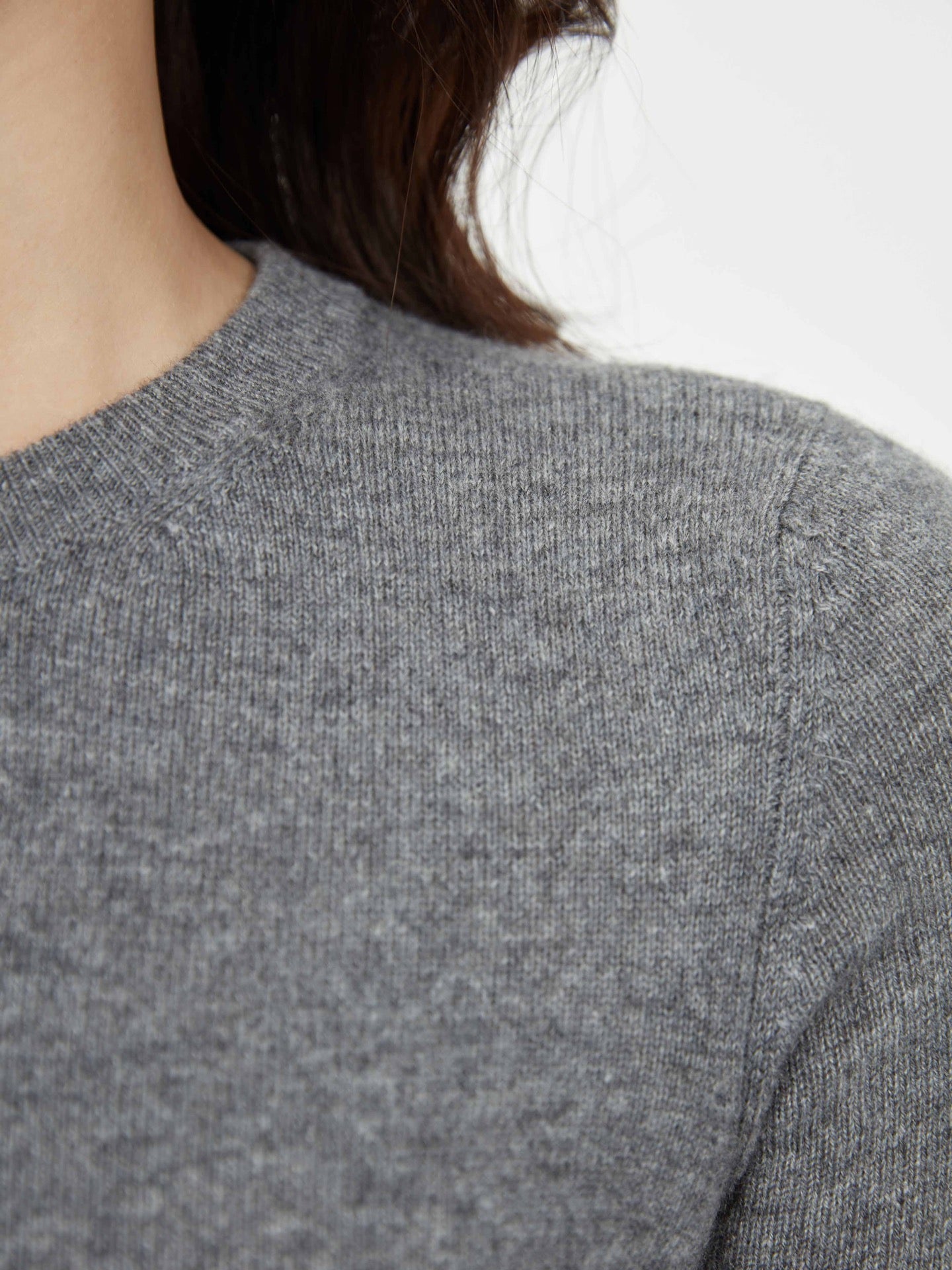 Cardigan col rond en cachemire pour femme ,couleur Gris - Gobi Cashmere