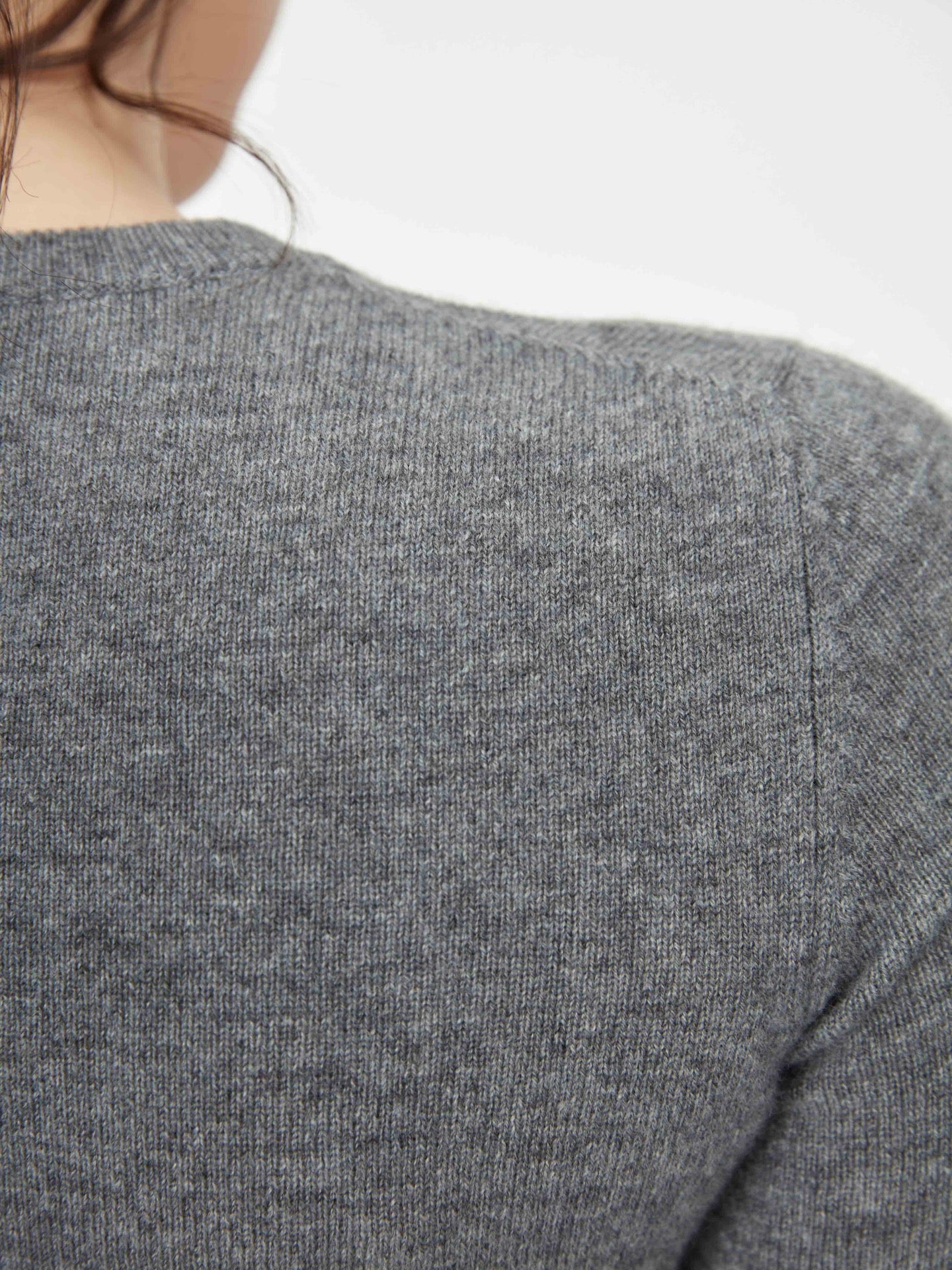 Cardigan col rond en cachemire pour femme ,couleur Gris - Gobi Cashmere