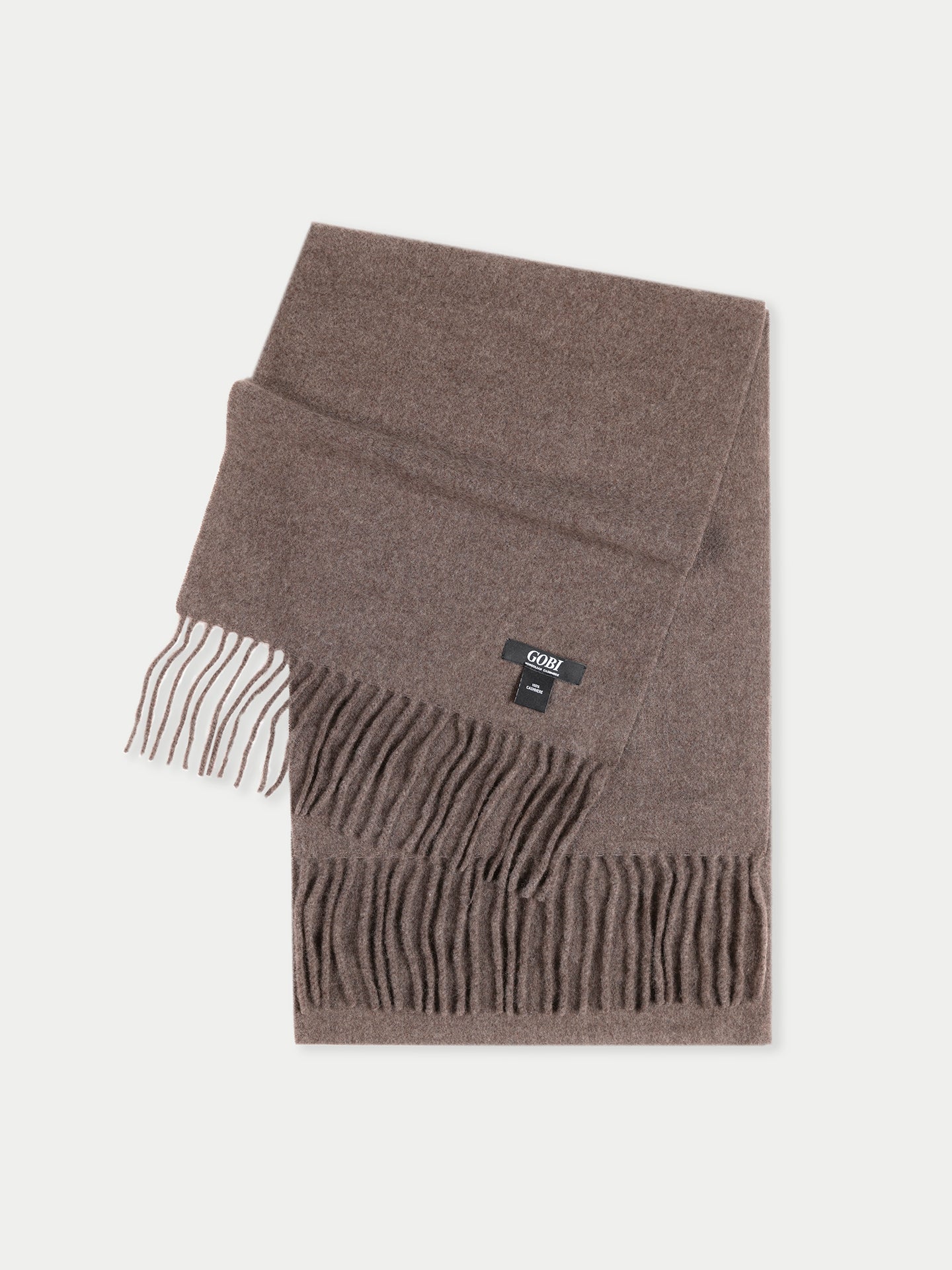Écharpe avec franges en cachemire pour unisex Cacao - Gobi Cashmere