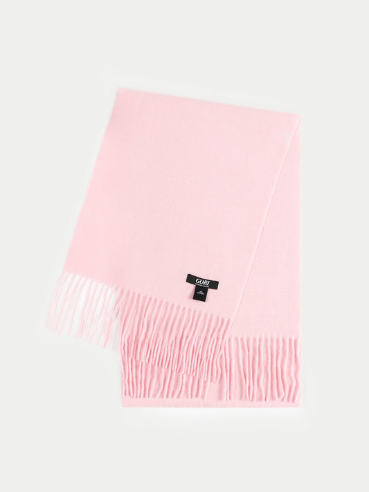 Écharpe avec franges en Cachemire pour unisex Rose - Gobi Cashmere