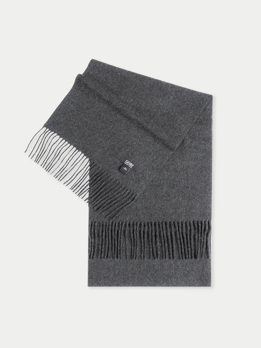 Écharpe avec franges en Cachemire pour unisex Gris - Gobi Cashmere