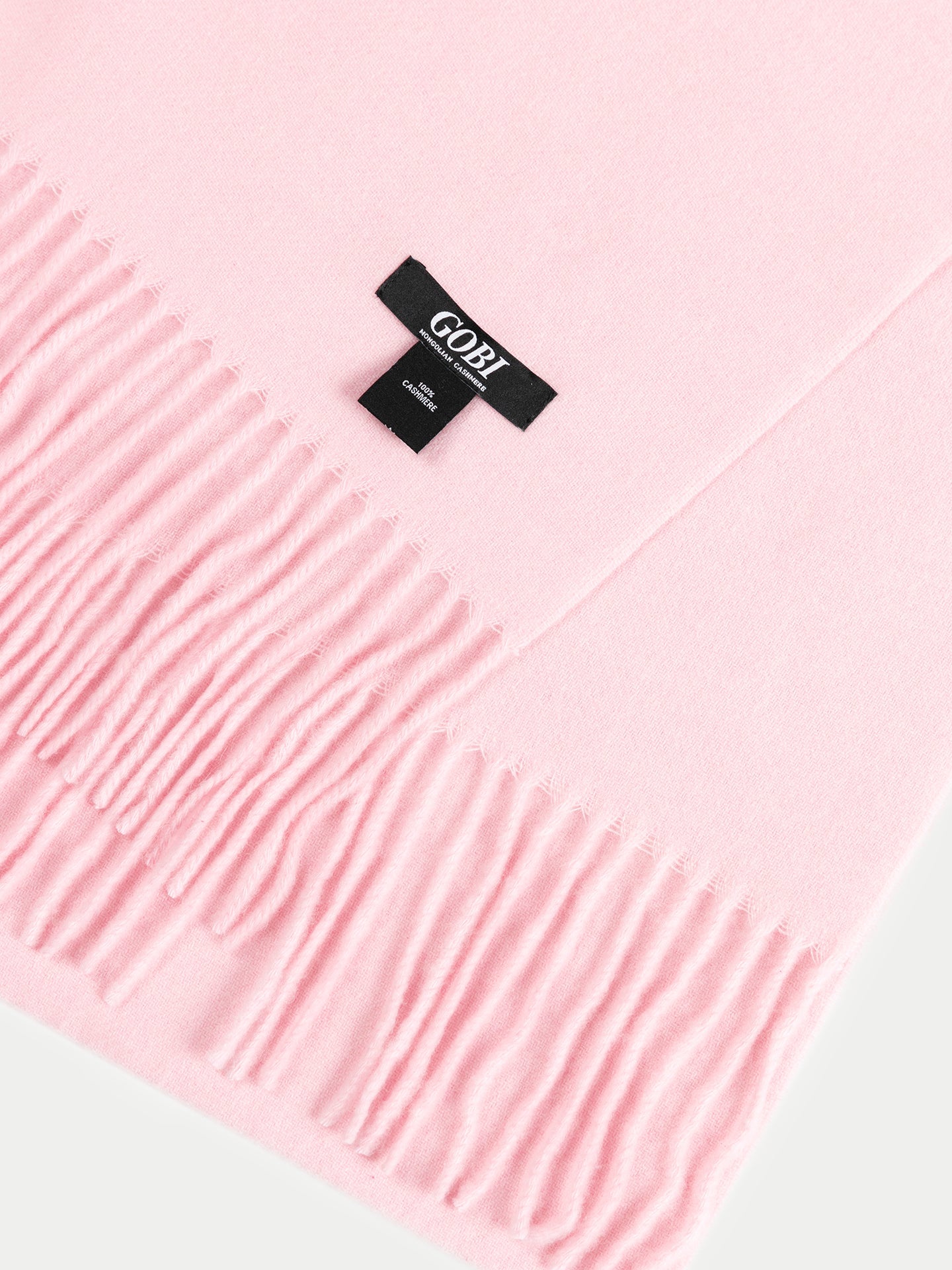 Écharpe avec franges en Cachemire pour unisex Rose - Gobi Cashmere
