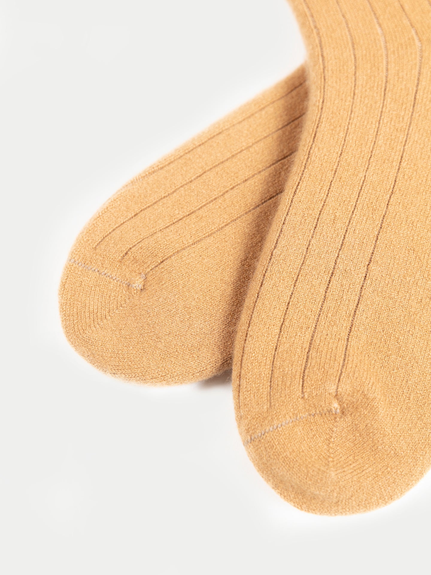 Chaussettes en tricot côtelé Unisexe Marron - Gobi Cashmere