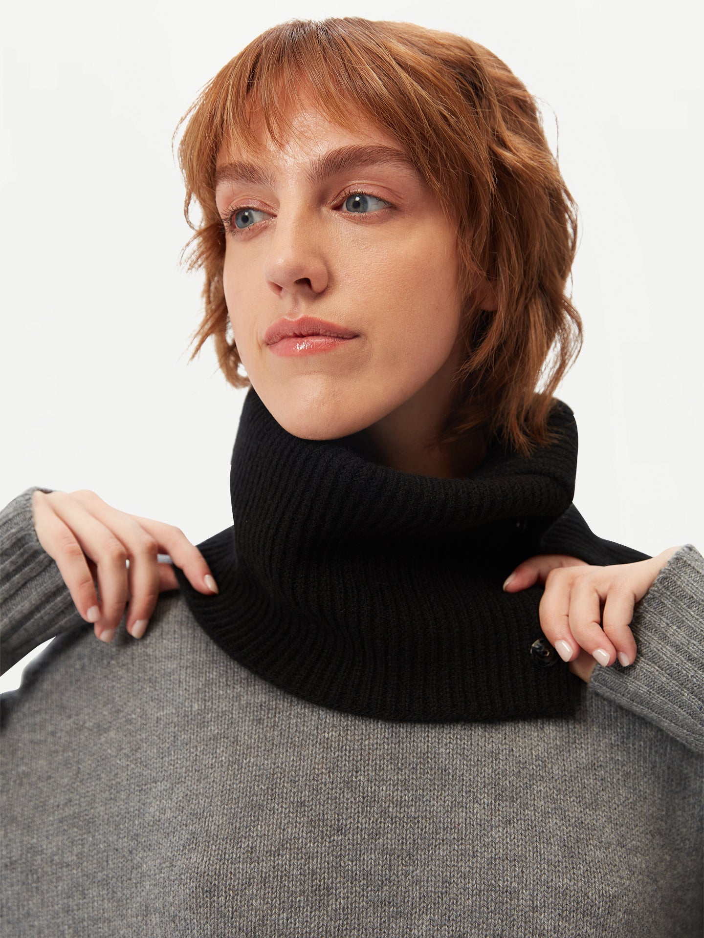 Écharpe de nuit en cachemire de GOBI - Collection Country-Chic Noir - Gobi Cashmere