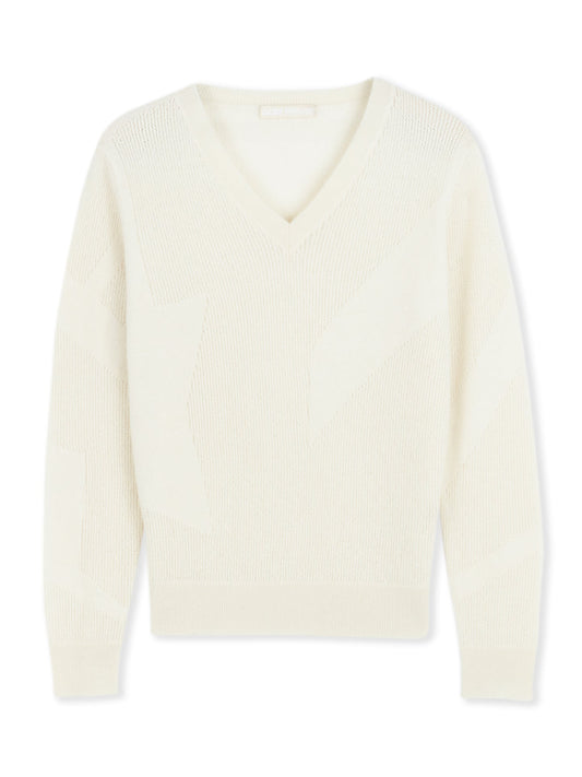 Col V en cachemire de couleur organique | GOBI Cashmere