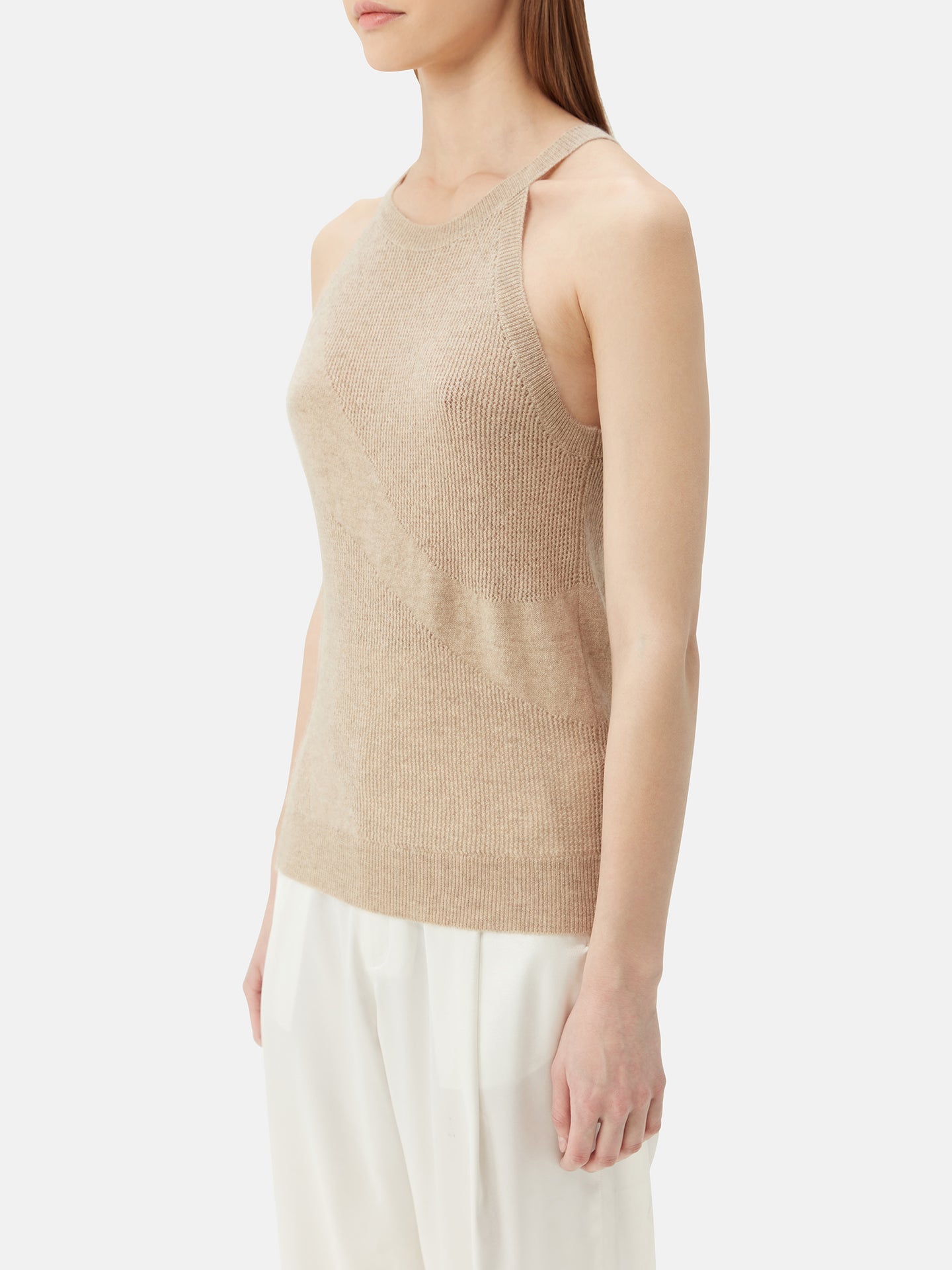 Top luxueux en cachemire de couleur organique| GOBI Cashmere