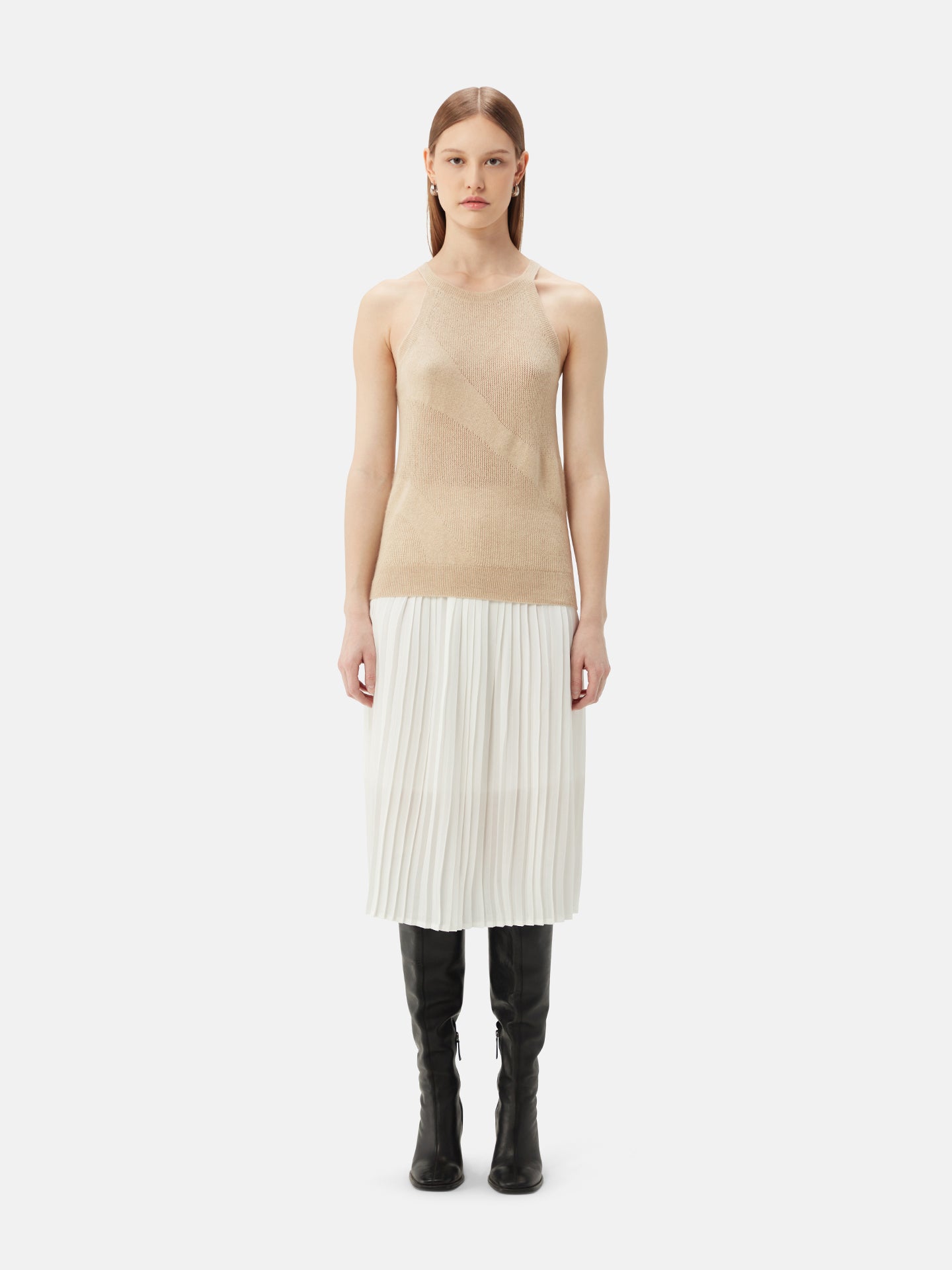 Top luxueux en cachemire de couleur organique| GOBI Cashmere