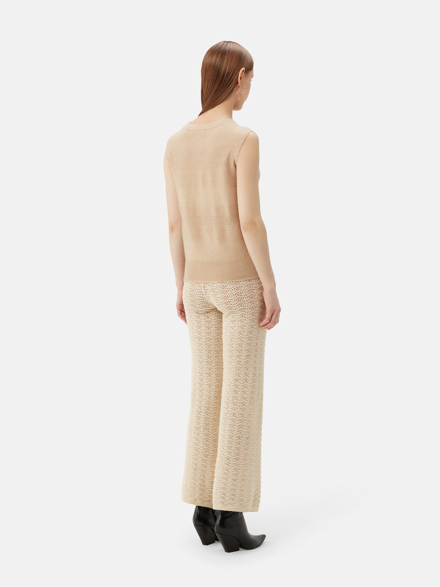 Gilet en cachemire sans couture Taupe | GOBI Cashmere
