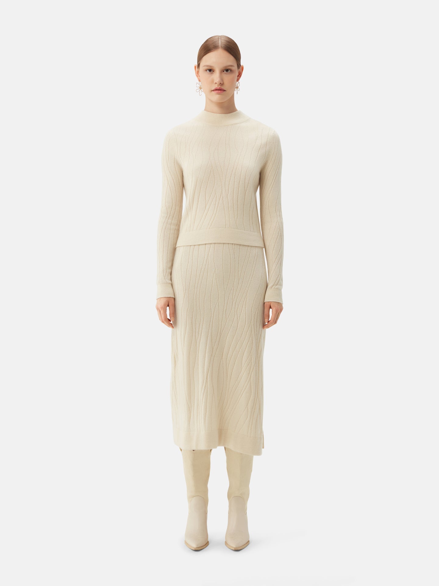 Pull en cachemire à encolure courte et haute | GOBI Cashmere