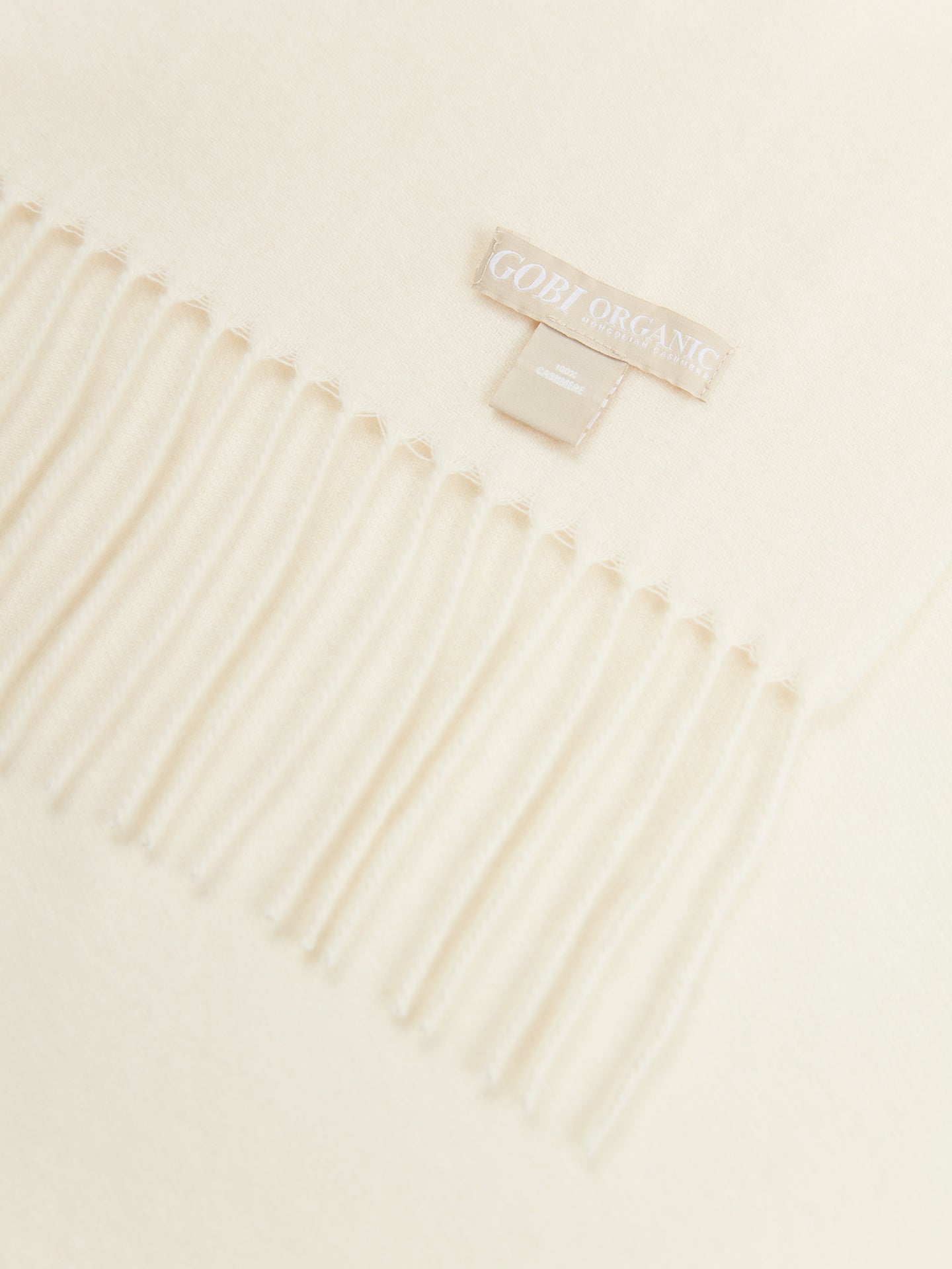 Écharpe tissée en Cachemire pour femmes Blanc - Gobi Cashmere