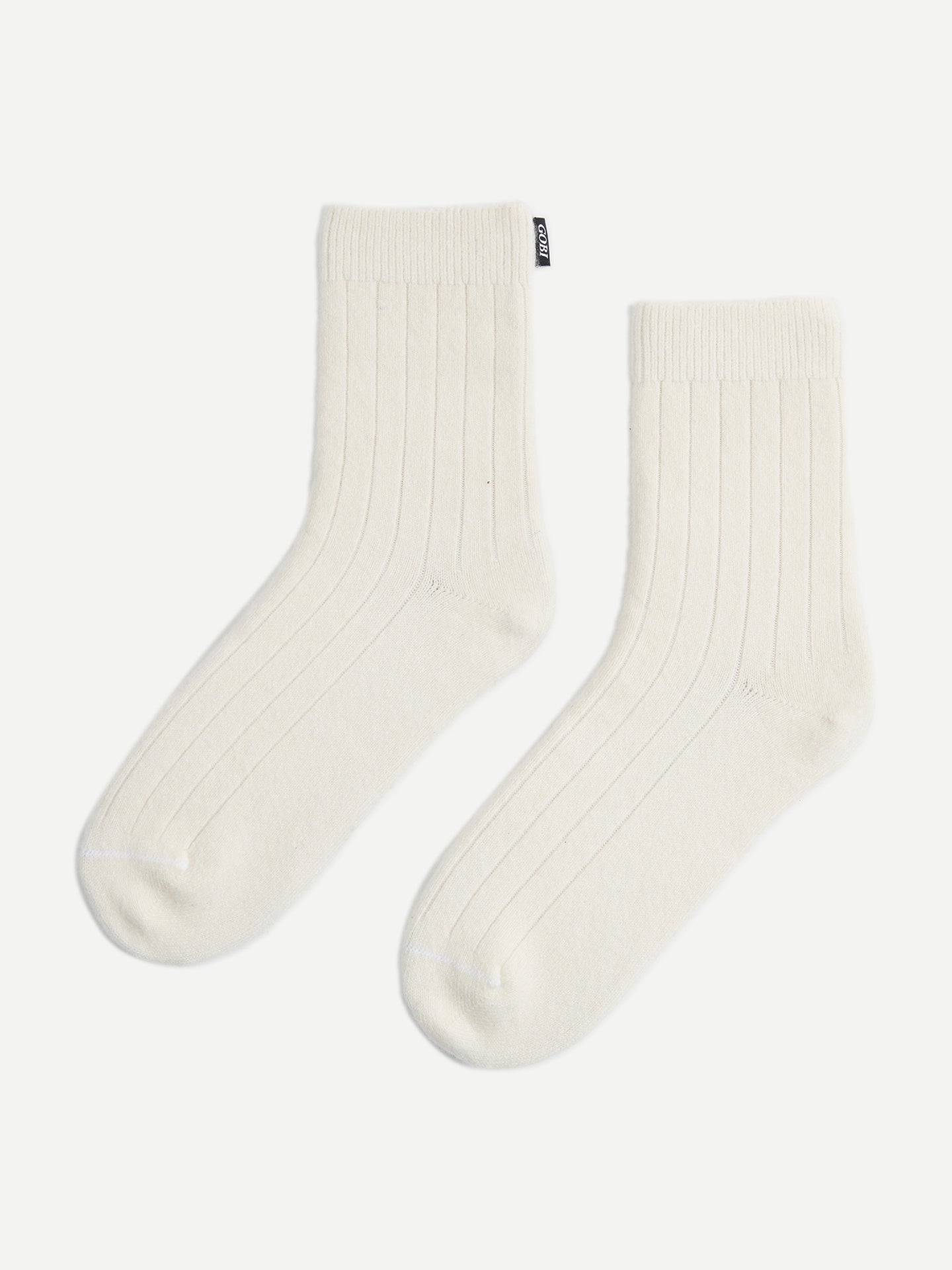 Chaussettes unisexes en cachemire Blanc - Gobi Cashmere