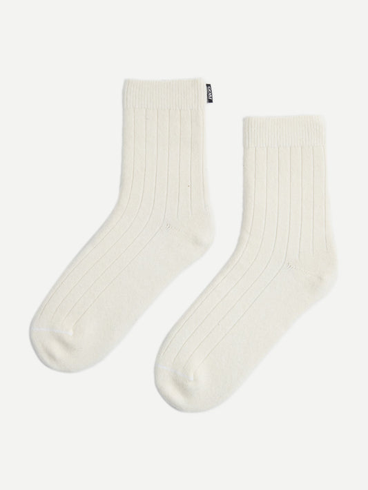 Chaussettes unisexes en cachemire Blanc - Gobi Cashmere