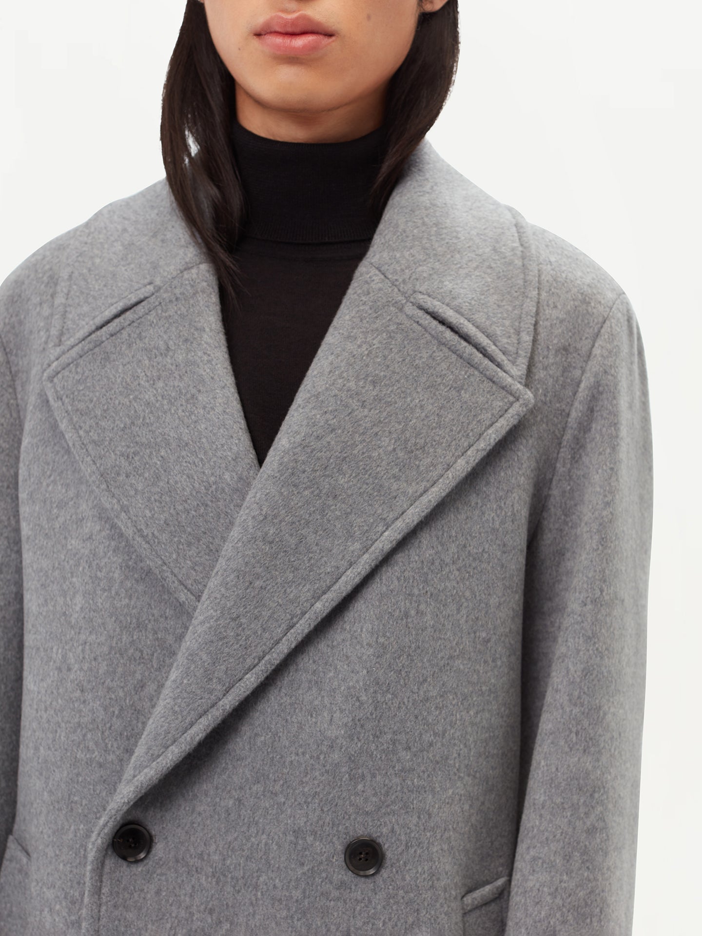 GOBI Manteau à double boutonnage pour homme-GS Gris - Gobi Cashmere