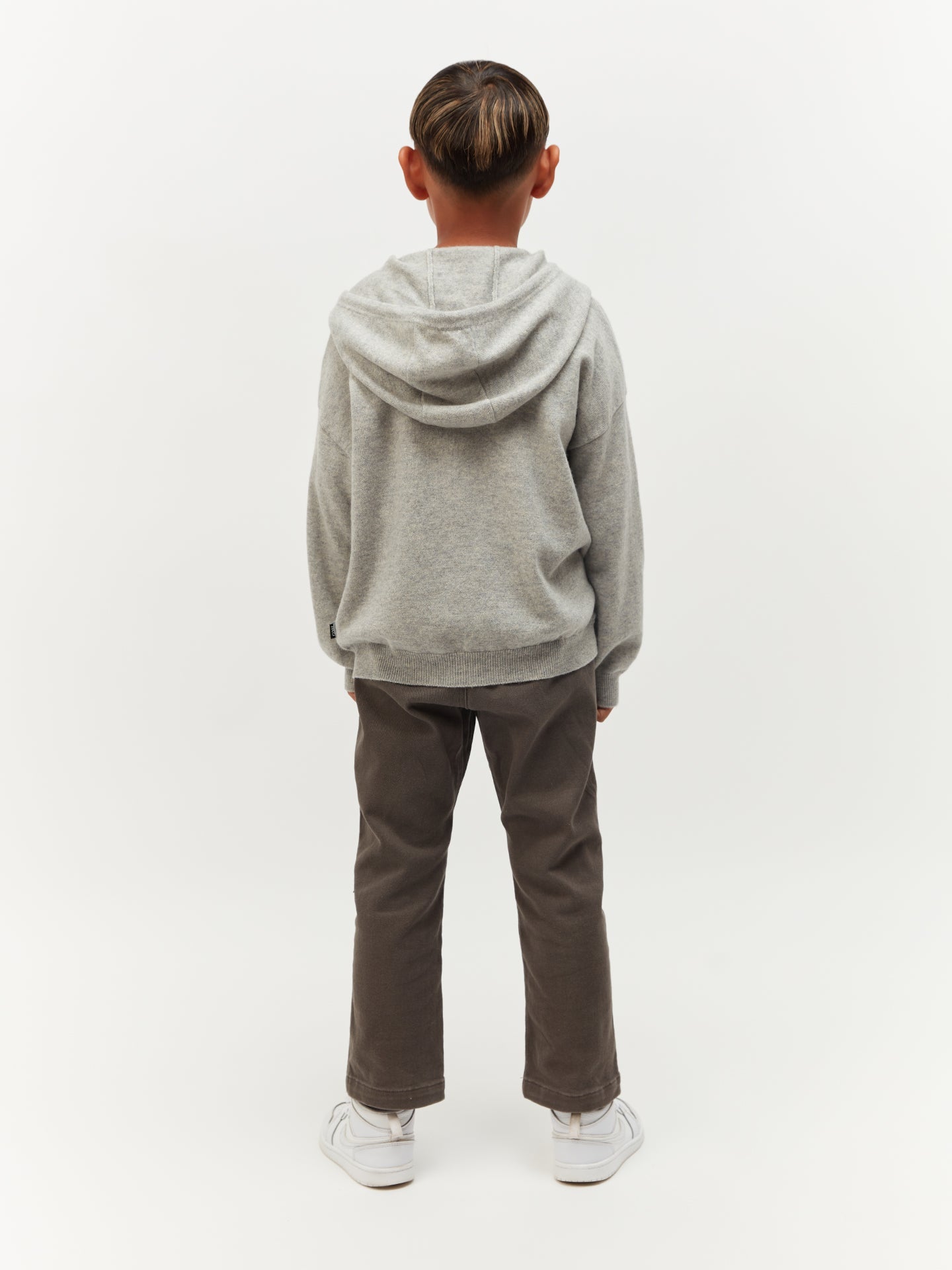 Cardigan zippé à capuche en cachemire Gris - Gobi Cashmere