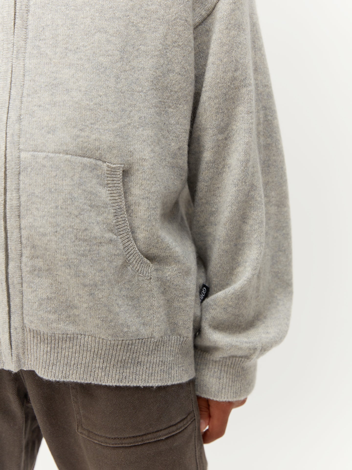 Cardigan zippé à capuche en cachemire Gris - Gobi Cashmere