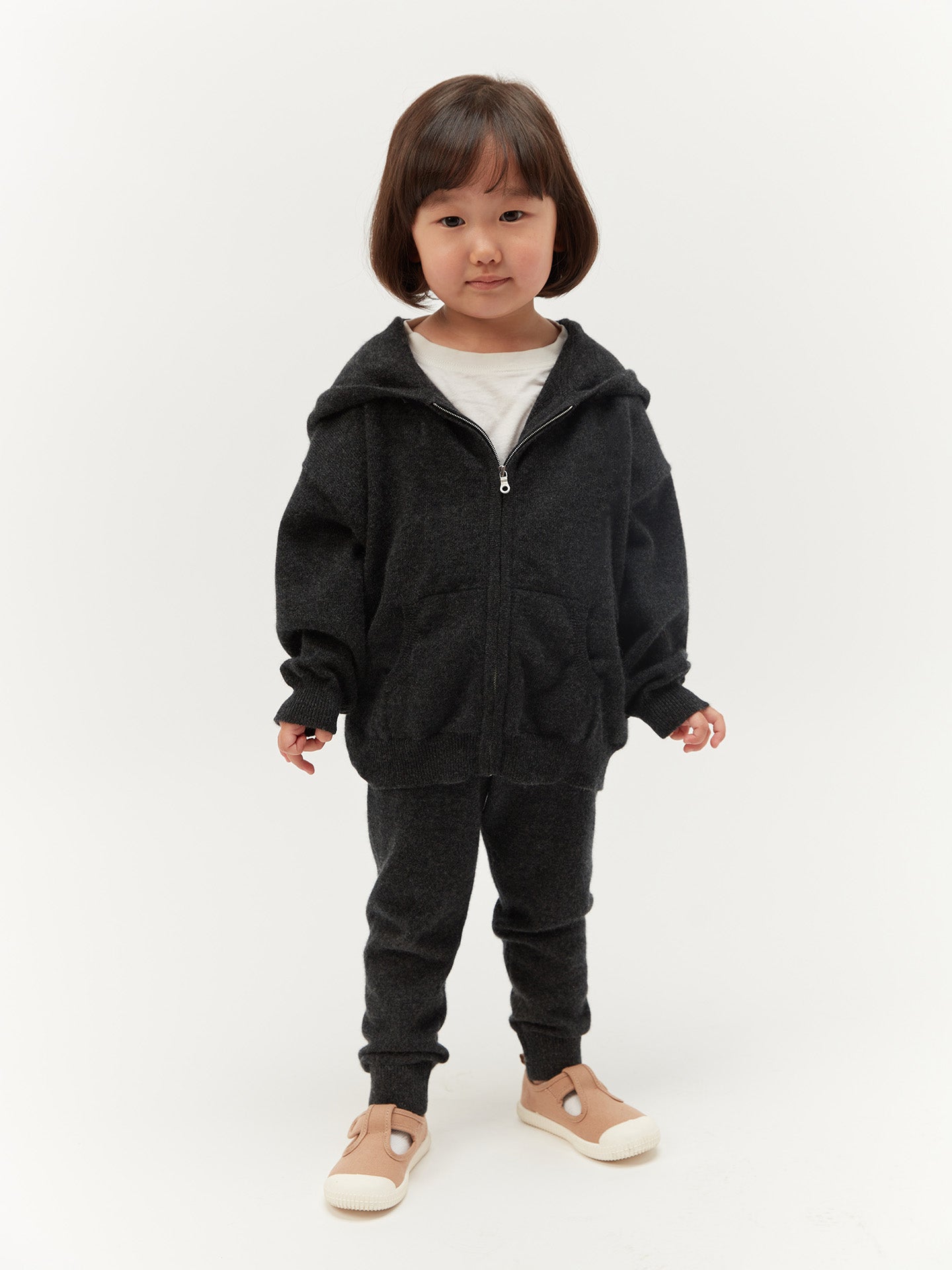 Cardigan zippé à capuche en cachemire Gris - Gobi Cashmere