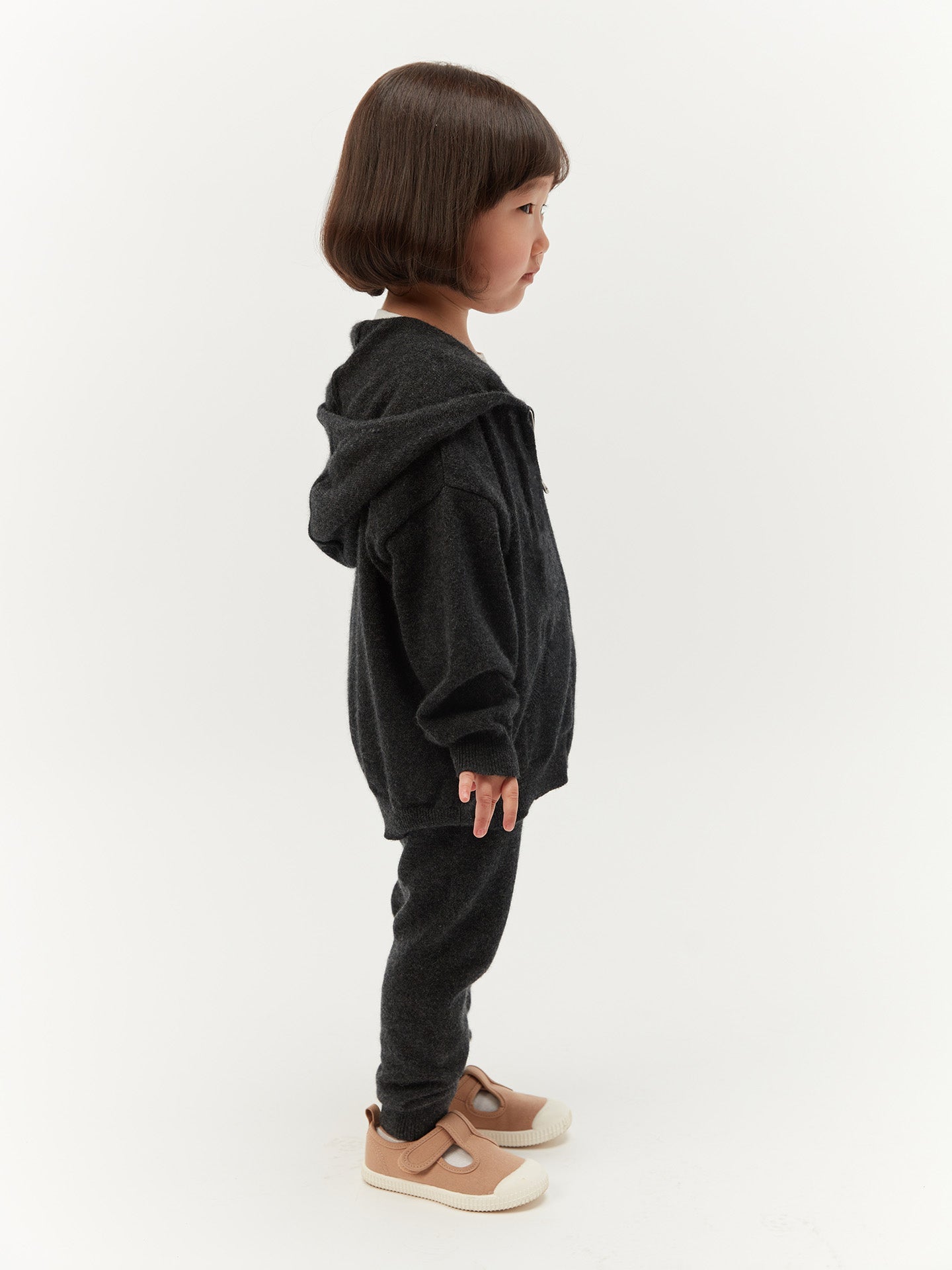 Cardigan zippé à capuche en cachemire Gris - Gobi Cashmere