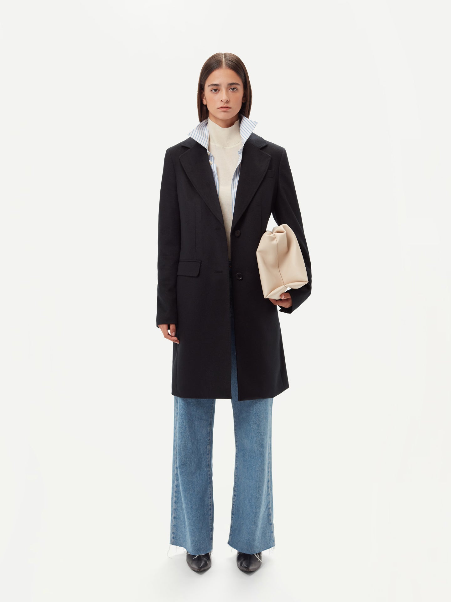 GOBI Manteau en cachemire pour femme -G.Spina Noir - Gobi Cashmere 