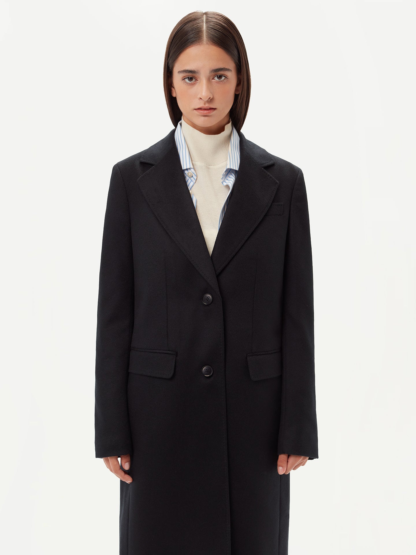 GOBI Manteau en cachemire pour femme -G.Spina Noir - Gobi Cashmere 