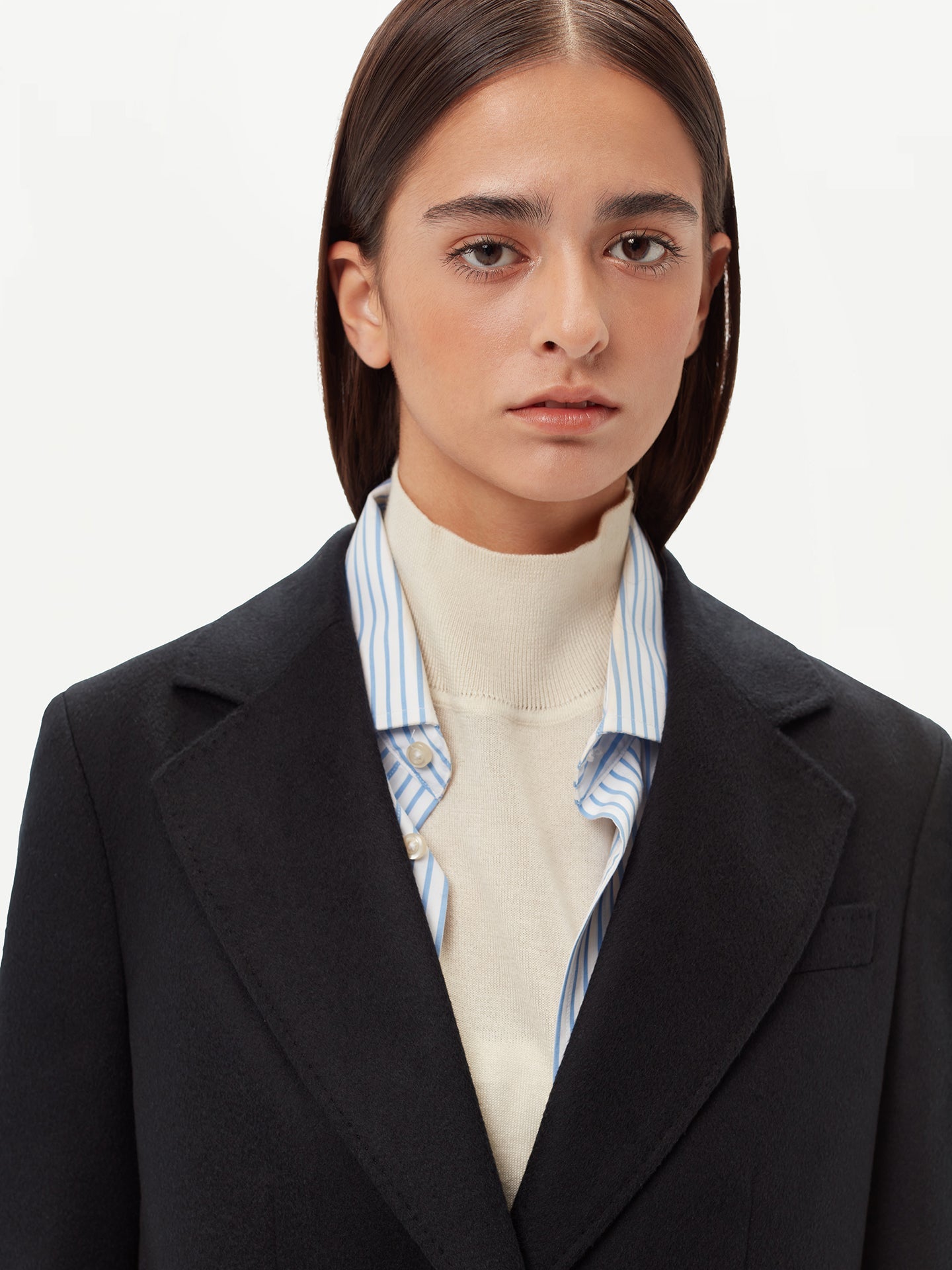 GOBI Manteau en cachemire pour femme -G.Spina Noir - Gobi Cashmere 