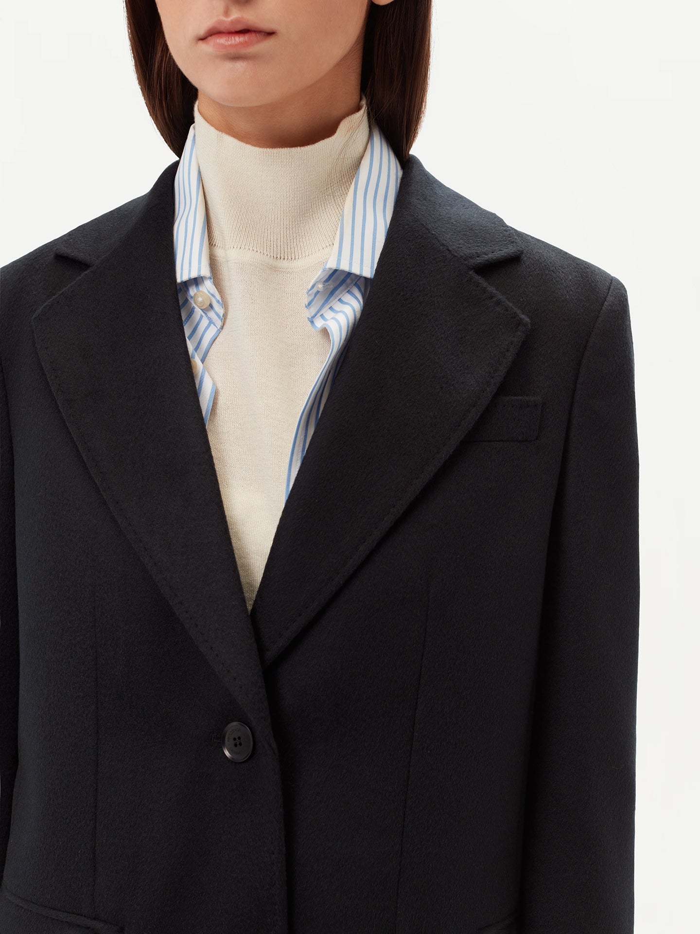 GOBI Manteau en cachemire pour femme -G.Spina Noir - Gobi Cashmere 