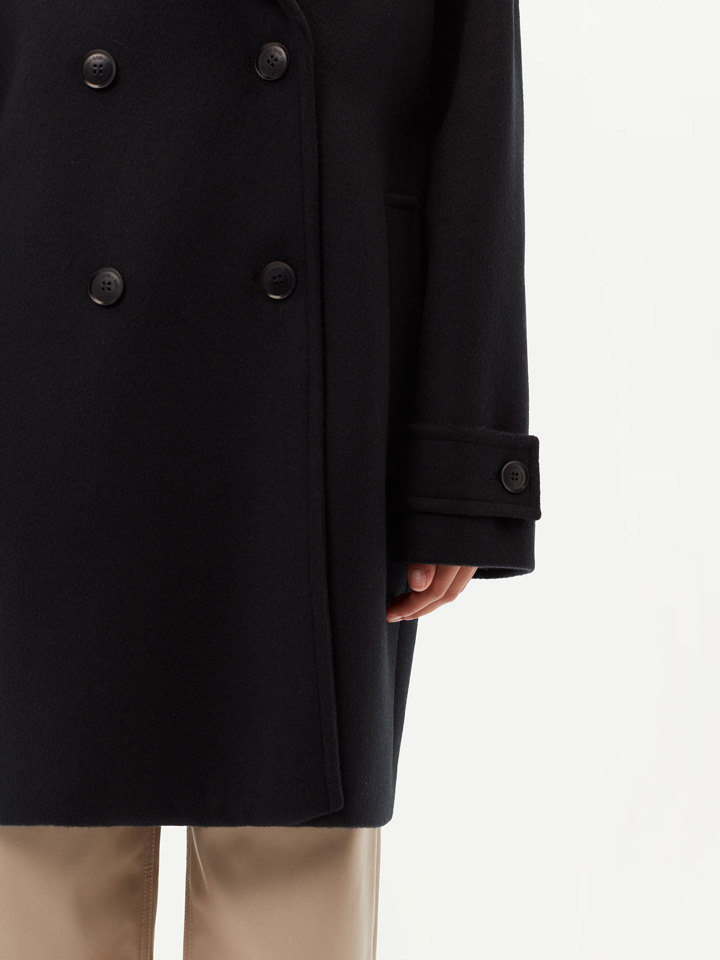 GOBI Manteau en cachemire - Giorgio Spina Noir - Gobi Cashmere