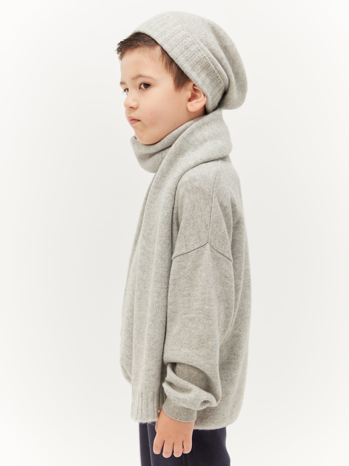 Bonnet en cachemire pour enfants Gris - Gobi Cashmere