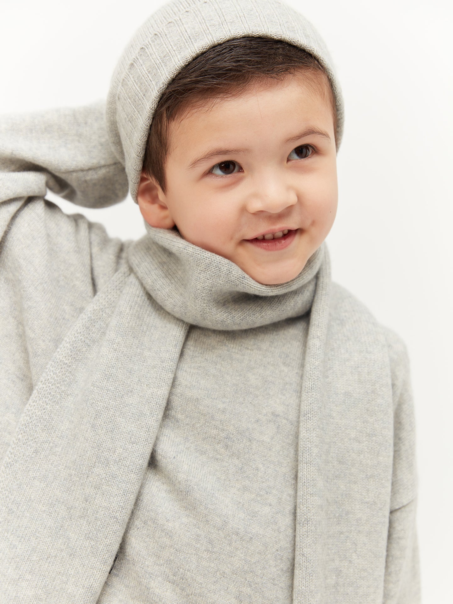 Bonnet en cachemire pour enfants Gris - Gobi Cashmere