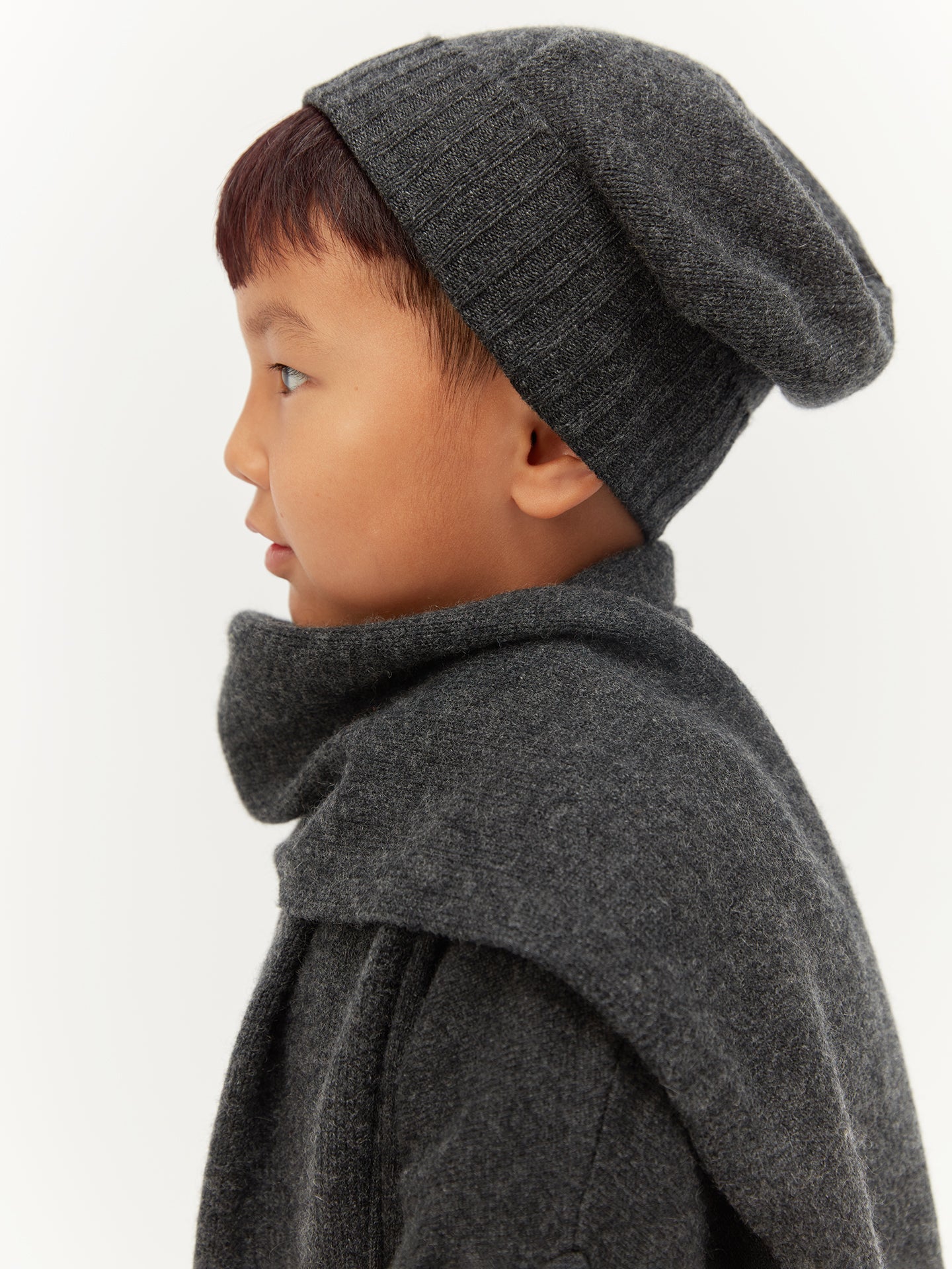 Bonnet en cachemire pour enfants gris - Gobi Cashmere