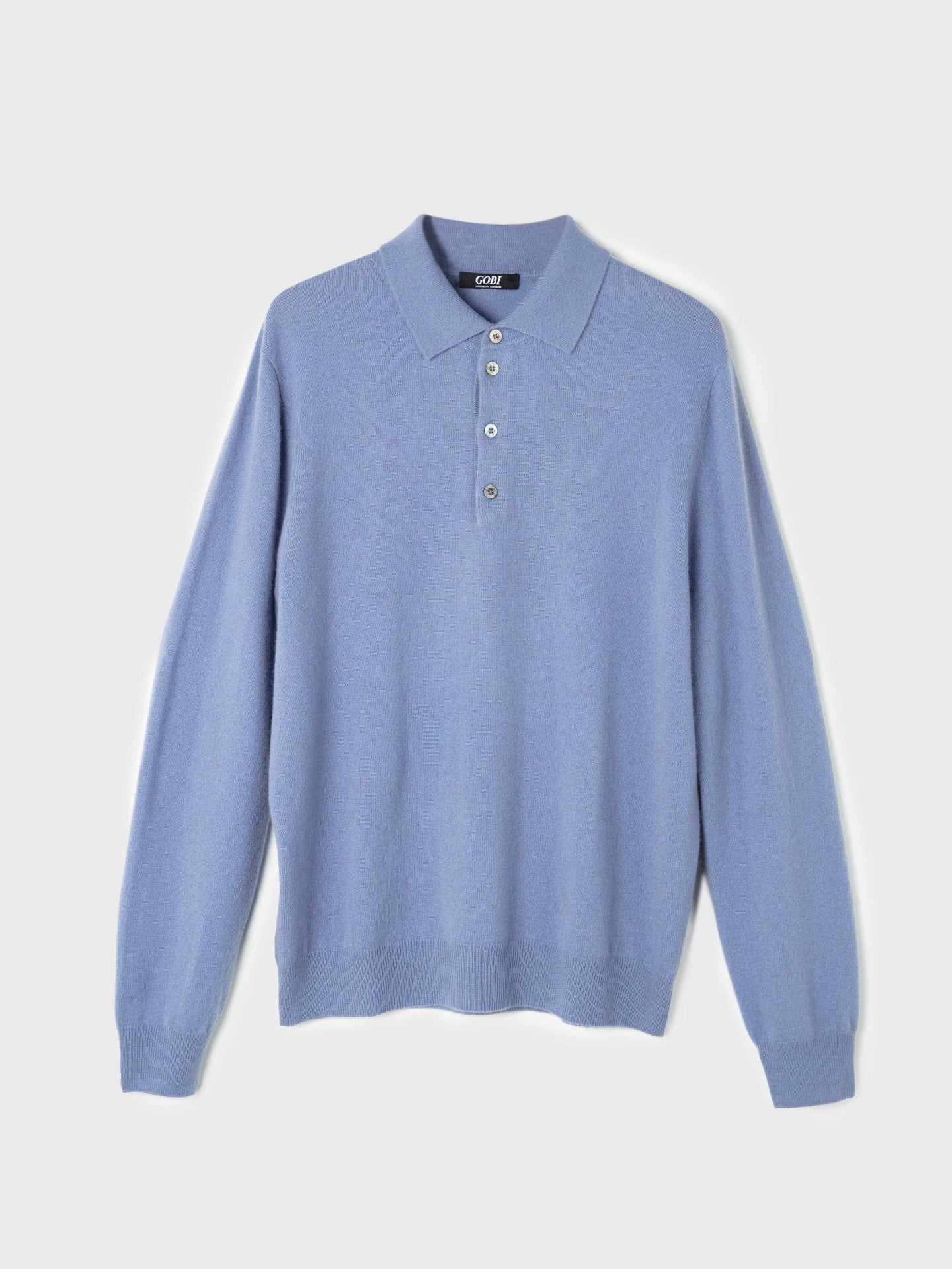 Pull col polo en Cachemire pour hommes Marin - Gobi Cashmere