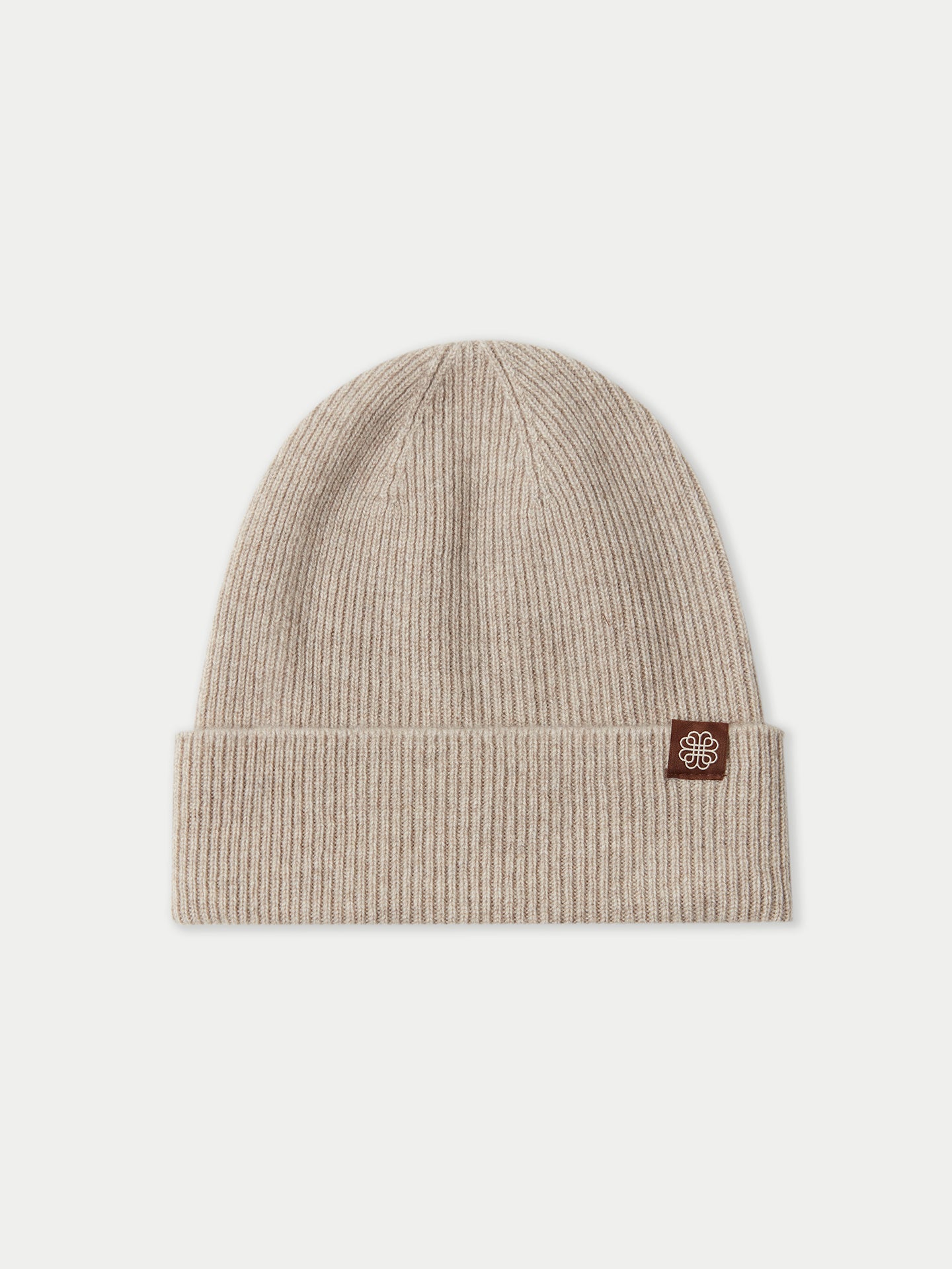 Bonnet en tricot côtelé en cachemire