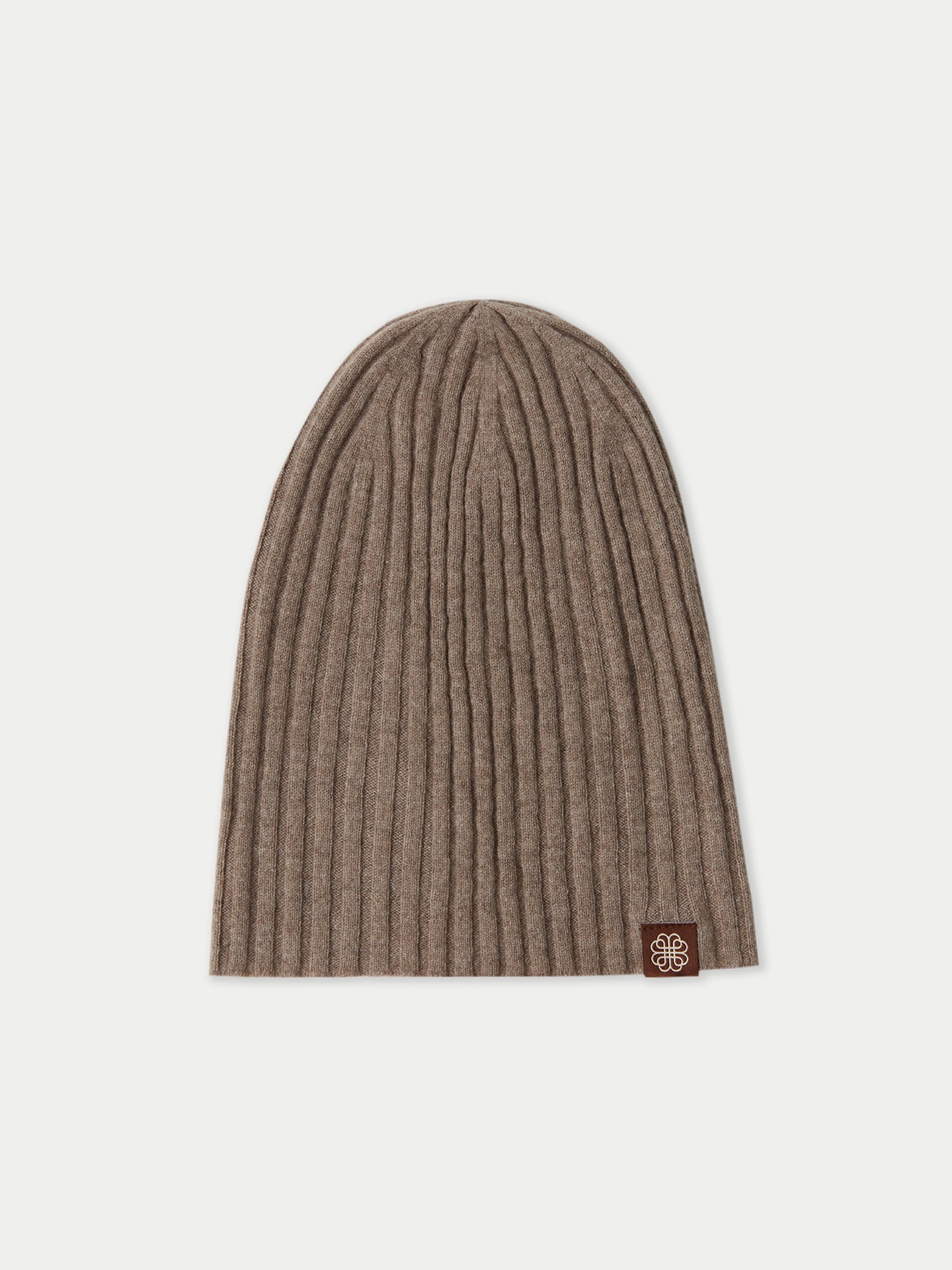 Bonnet en tricot côtelé en cachemire