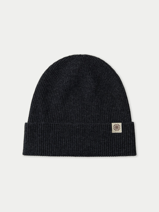 Bonnet en tricot côtelé en cachemire