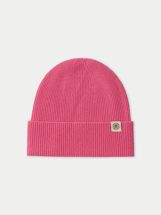Bonnet en tricot côtelé en cachemire