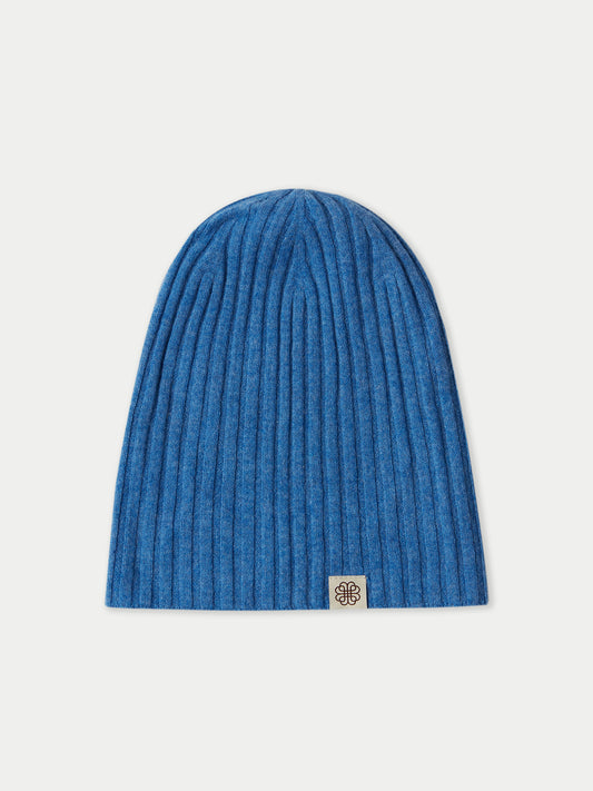 Bonnet en tricot côtelé en cachemire