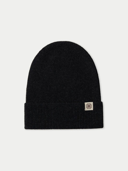 Bonnet en tricot côtelé en cachemire