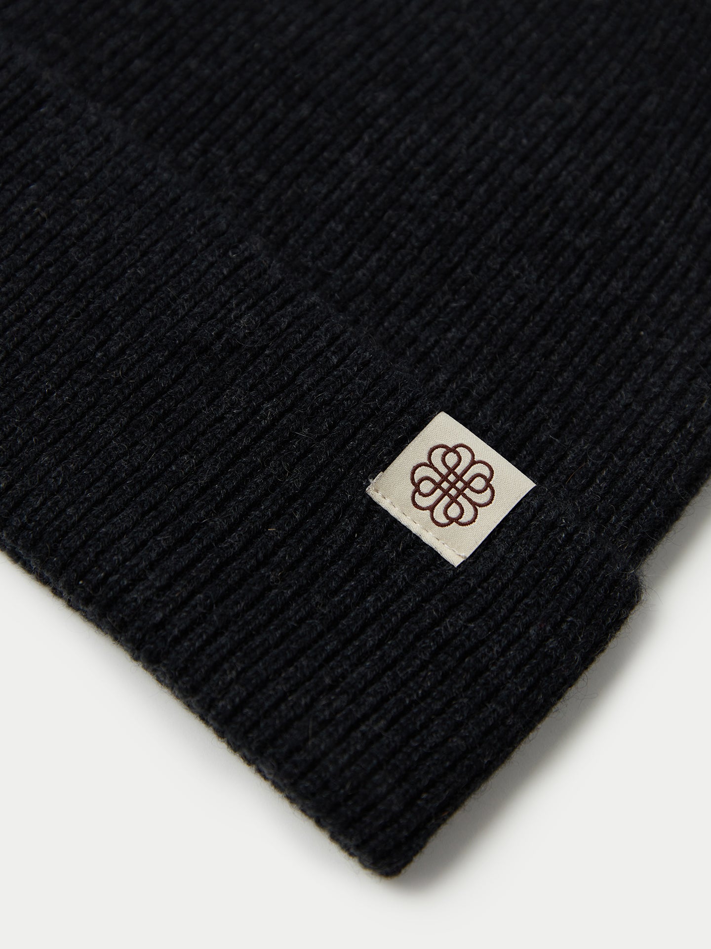 Bonnet en tricot côtelé en cachemire