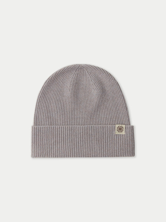 Bonnet en tricot côtelé en cachemire