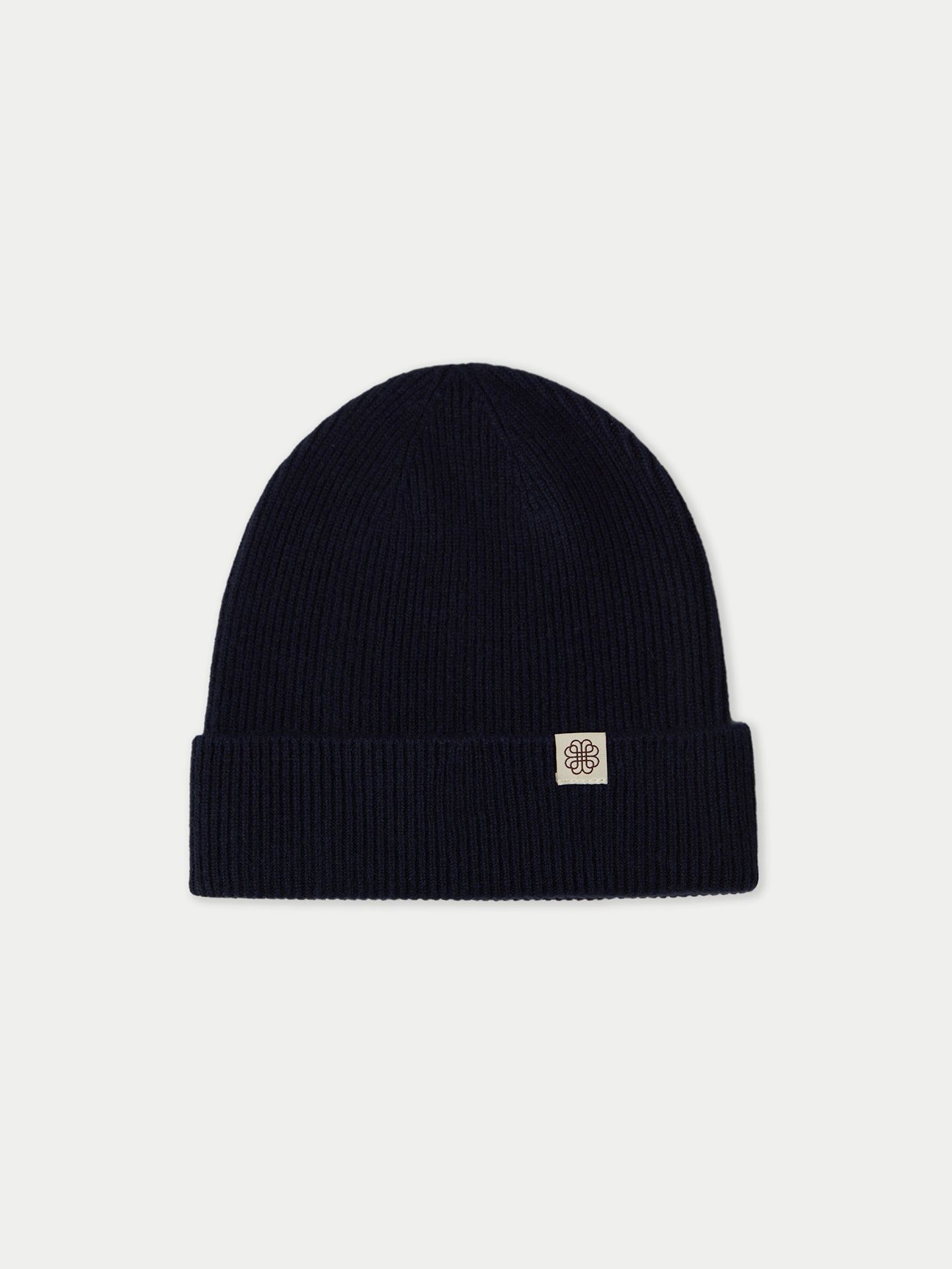 Bonnet en tricot côtelé en cachemire