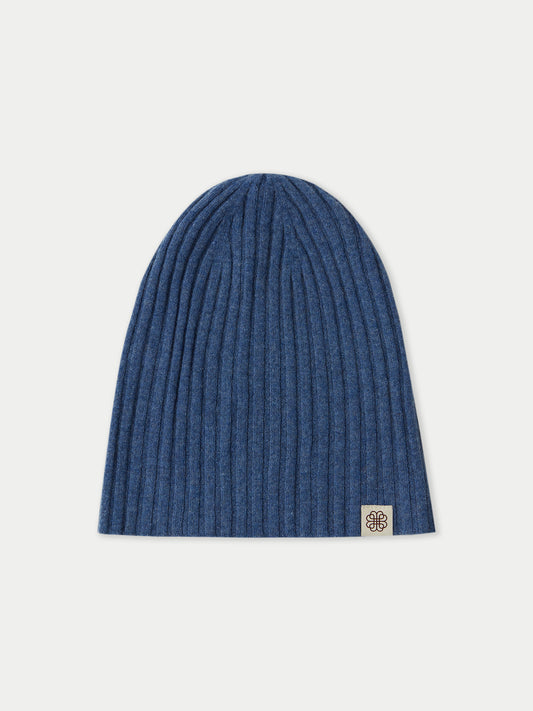 Bonnet en tricot côtelé en cachemire